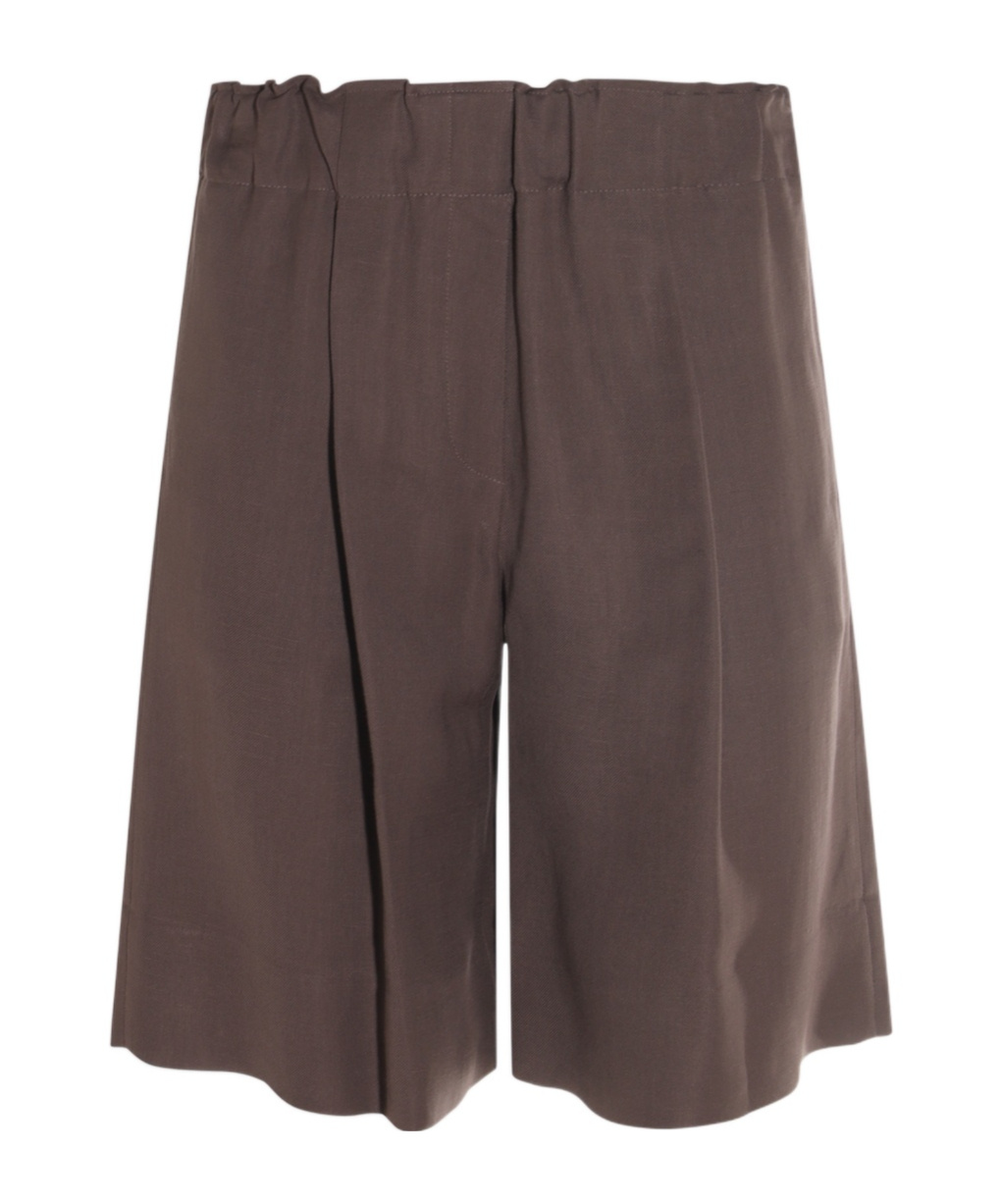 Antonelli Brown Linen Shorts