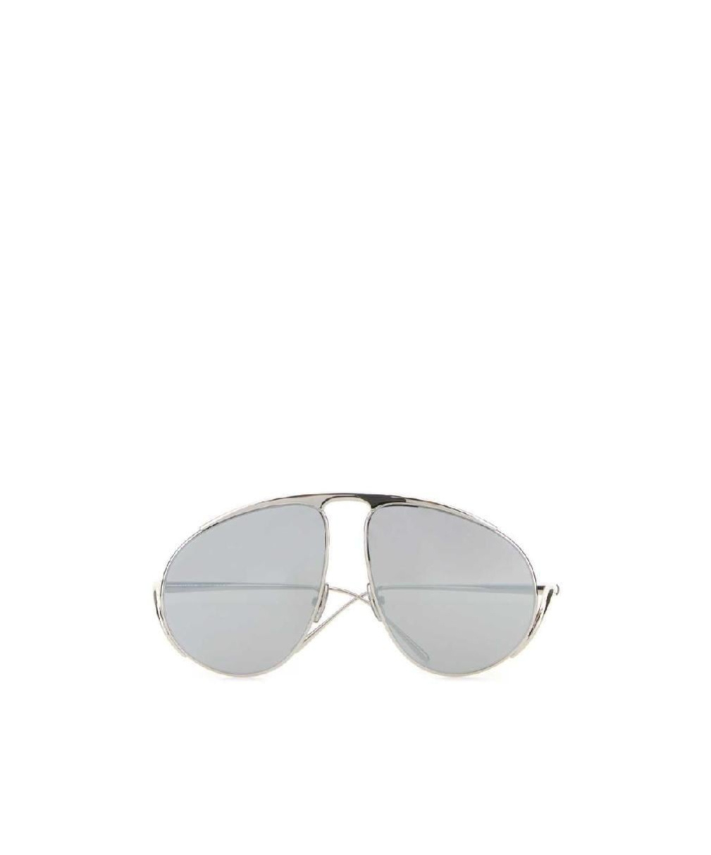 Loewe Hillock Aviator-frame Metal Sunglasses In White