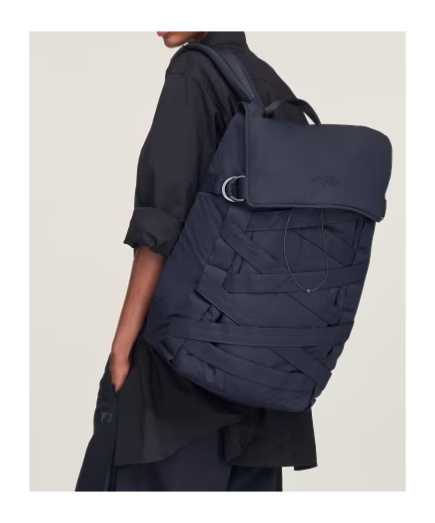 Y-3 Cinch Backp Nylon Backpack In Black