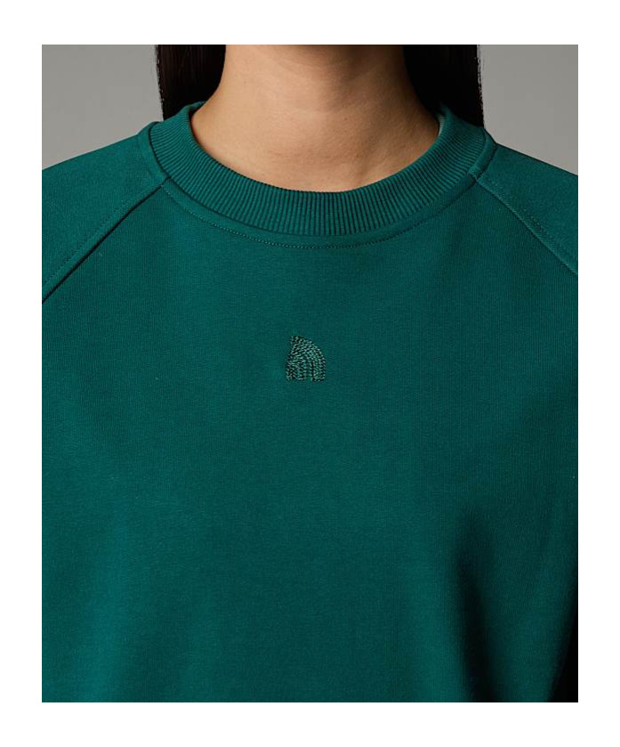 Shop The North Face Logo Relaxed Sweatshirt In Green