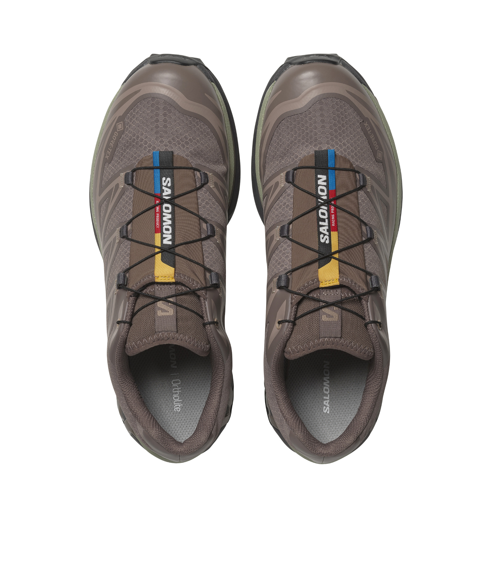 Salomon Xt-6 Gtx Round-head Sneakers In Black