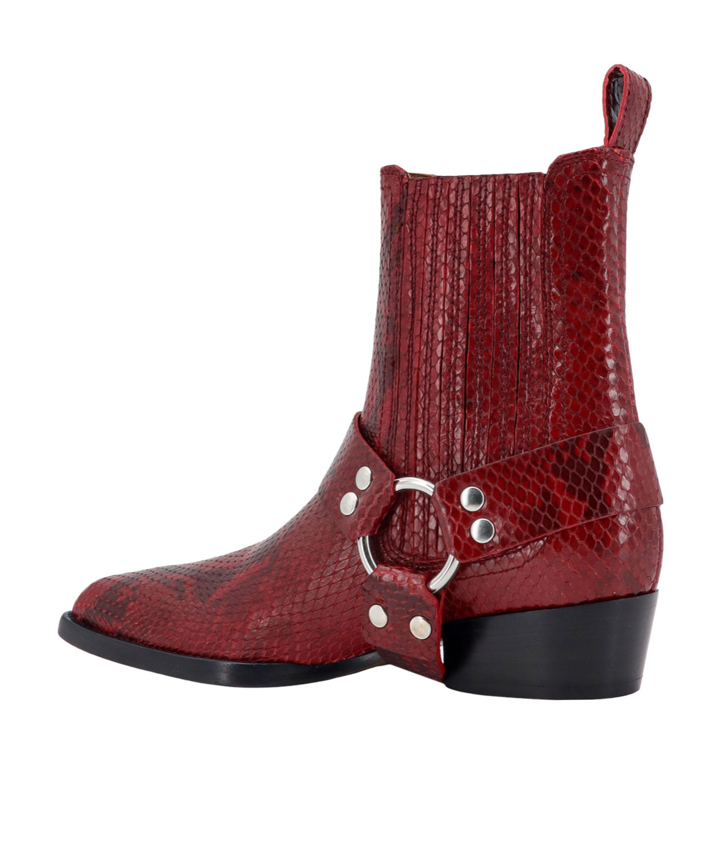 Paris Texas Helena Leather Ankle Boots In Red