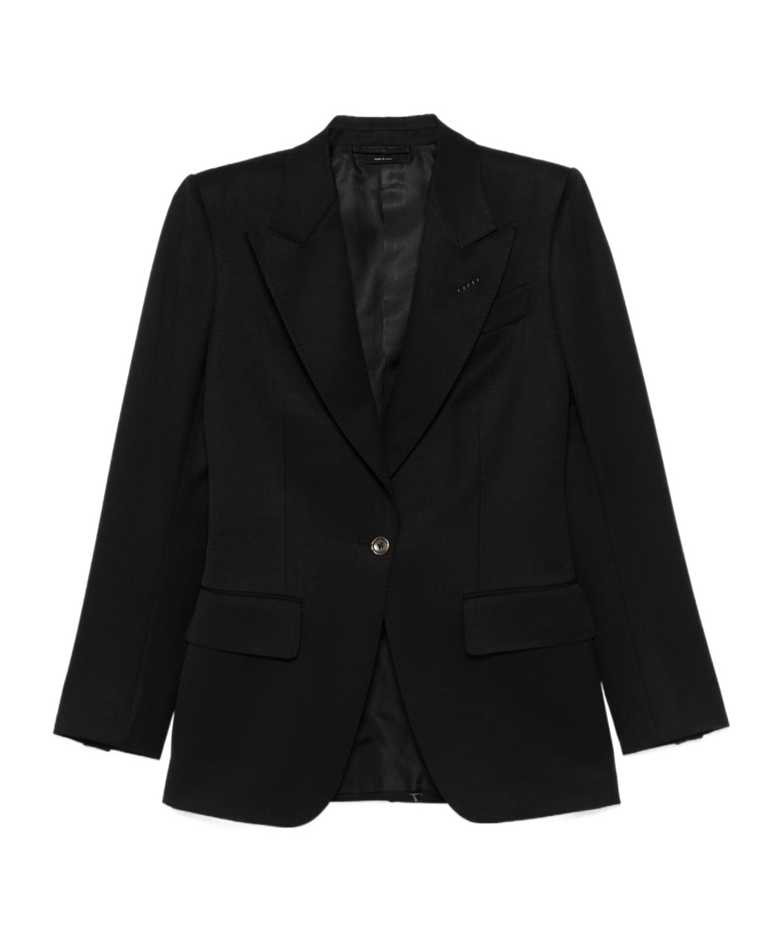 Tom Ford Lapel Long-sleeved Suit Coat In Black
