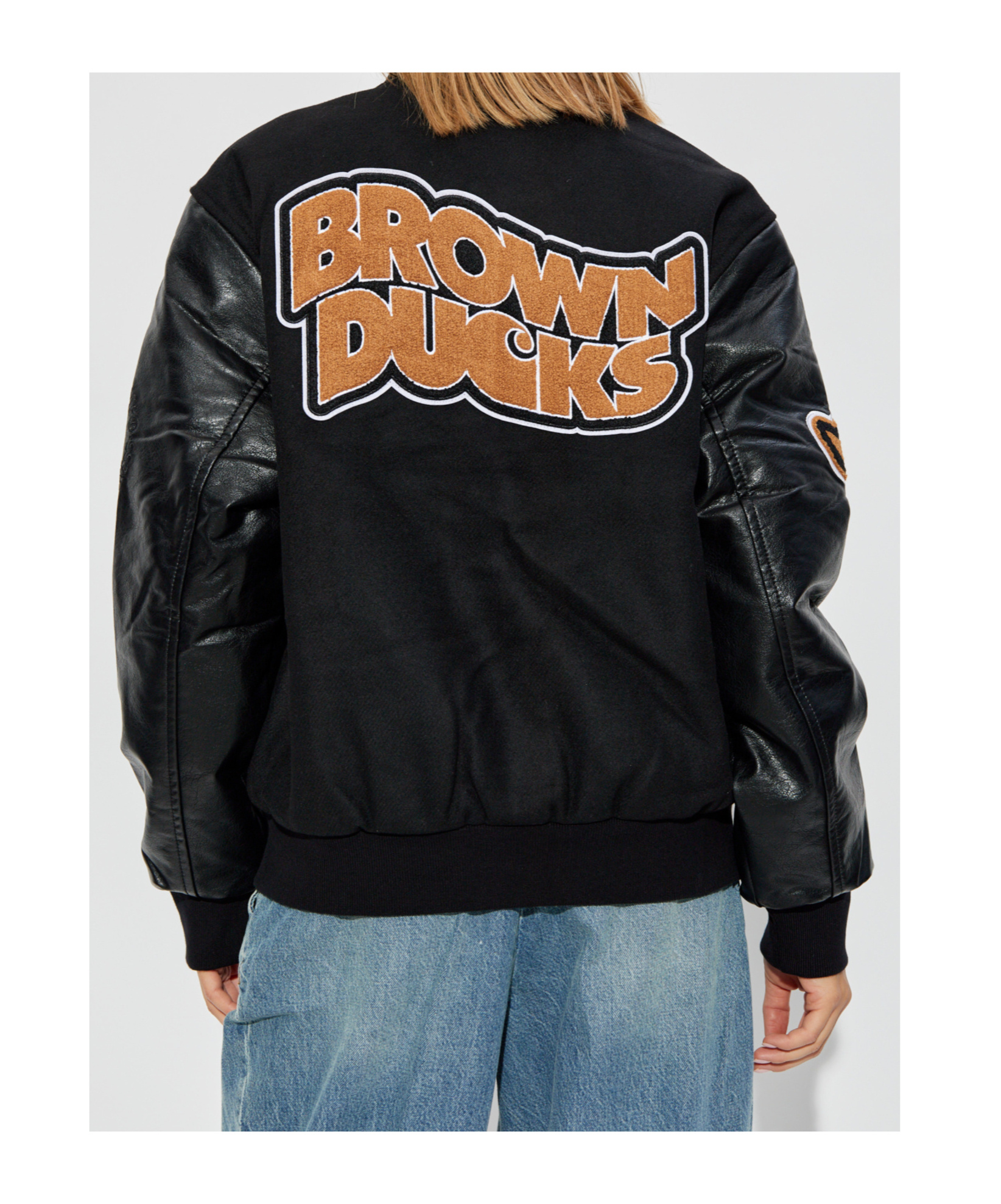 Carhartt Brown Ducks Bomber Jacket In Black
