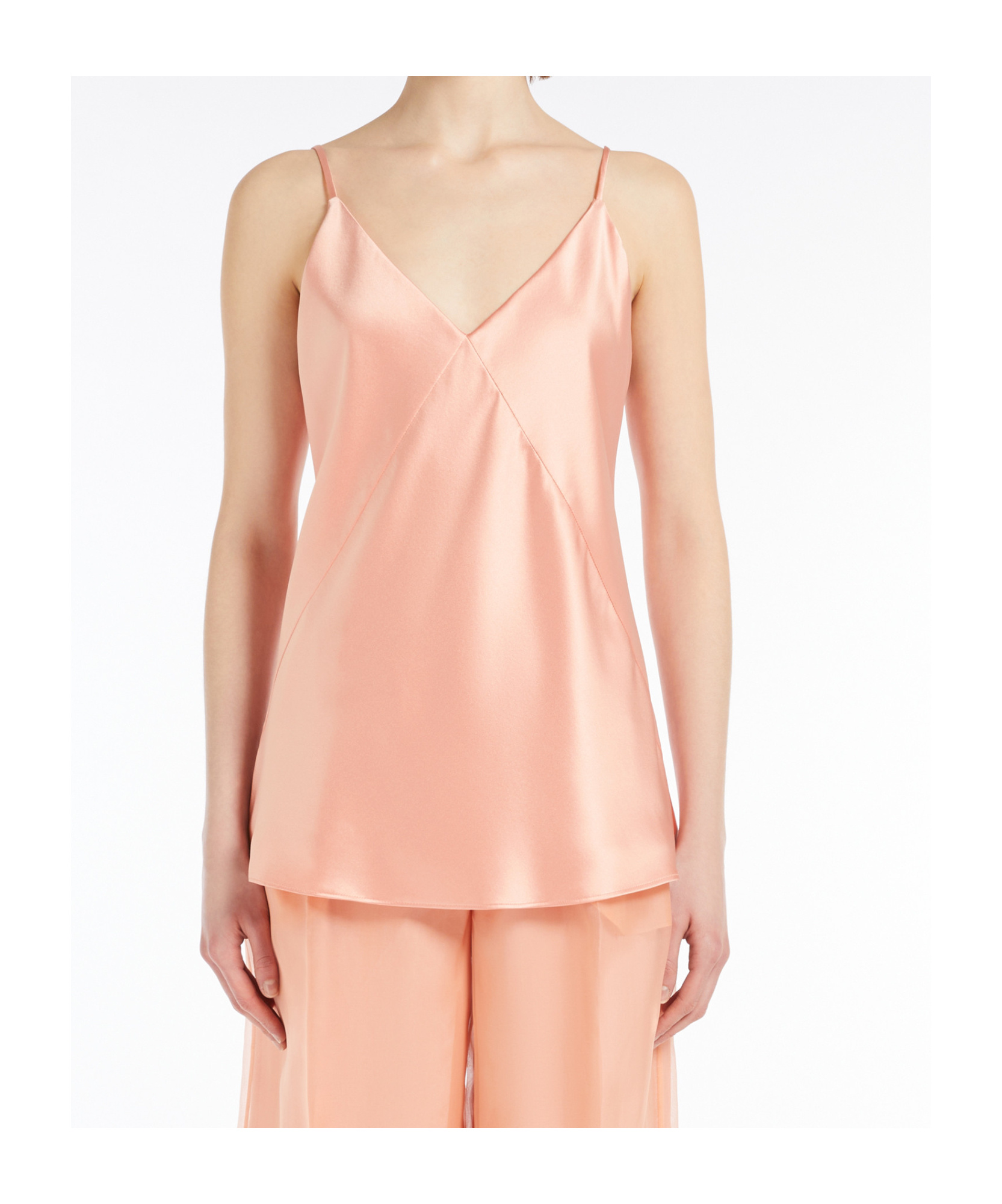 Max Mara Suspender Top In Rose Gold