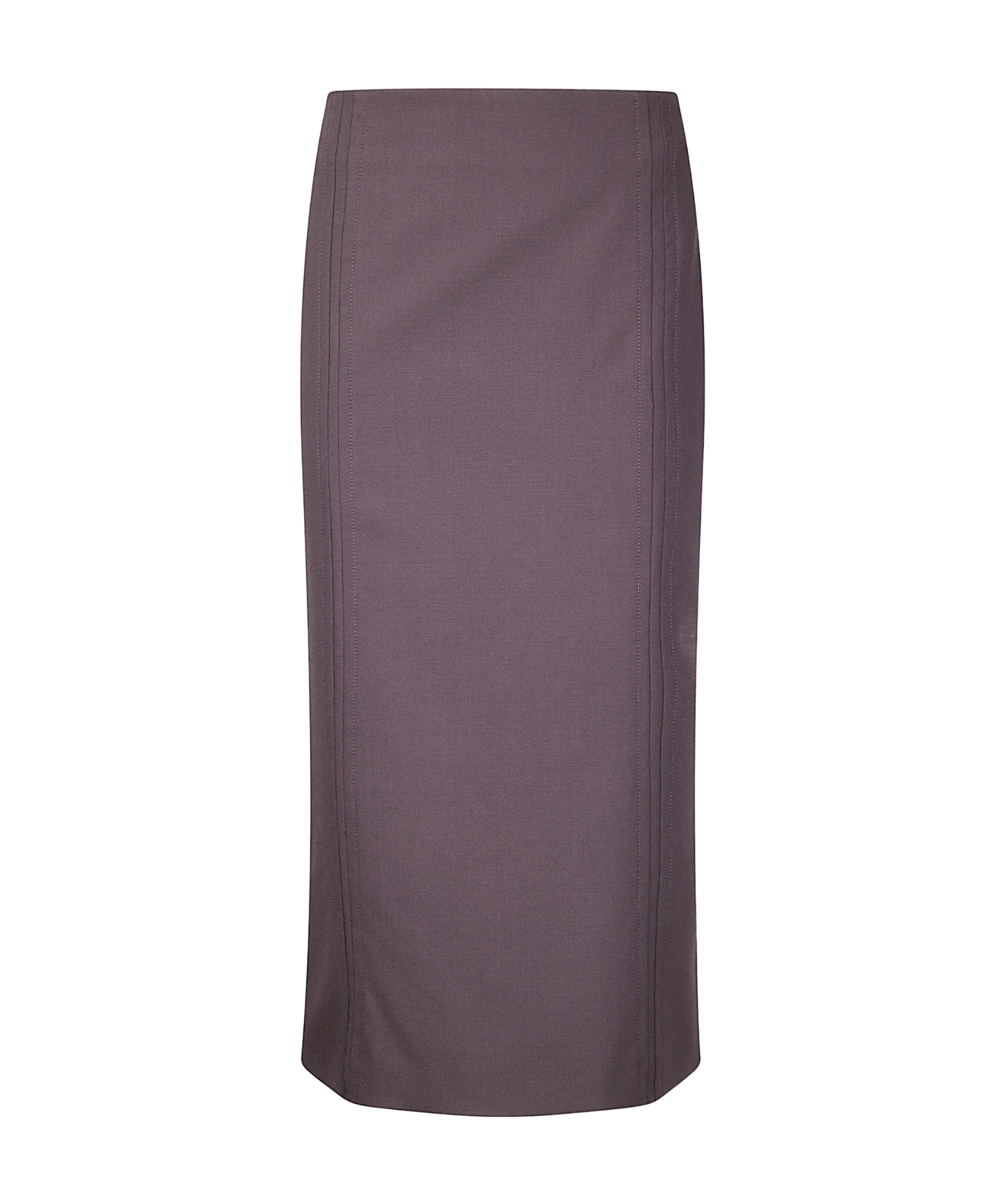 Mm6 Maison Margiela High-waisted Pencil Skirt With Side Zipper In Purple