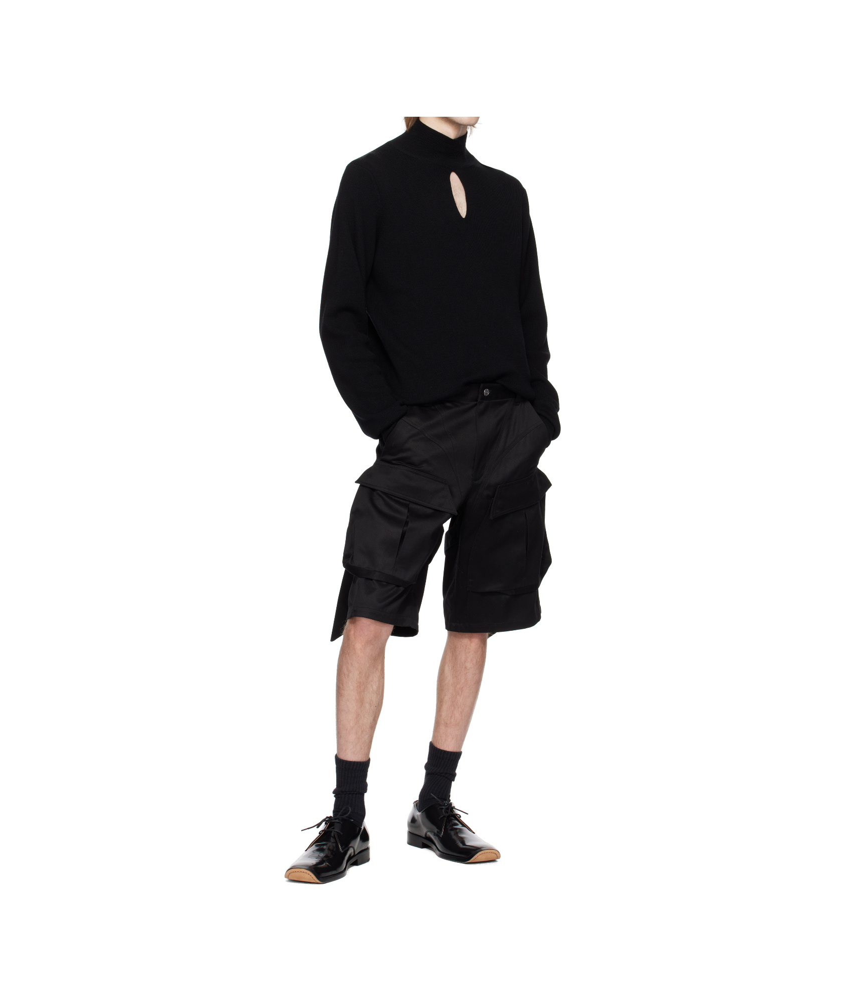Mugler Cargo Shorts In Black