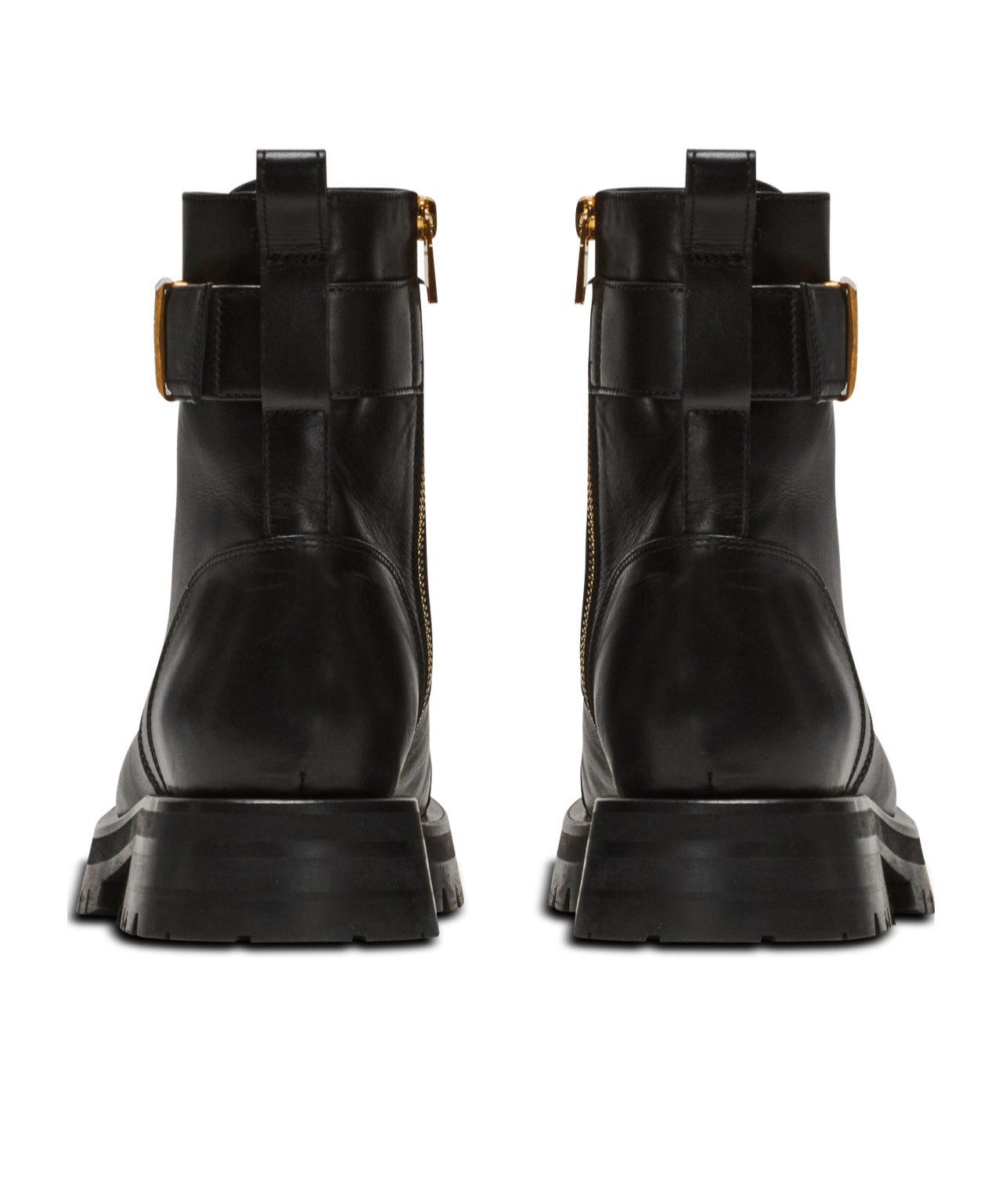 Balmain Combat Ankle Boots In Black