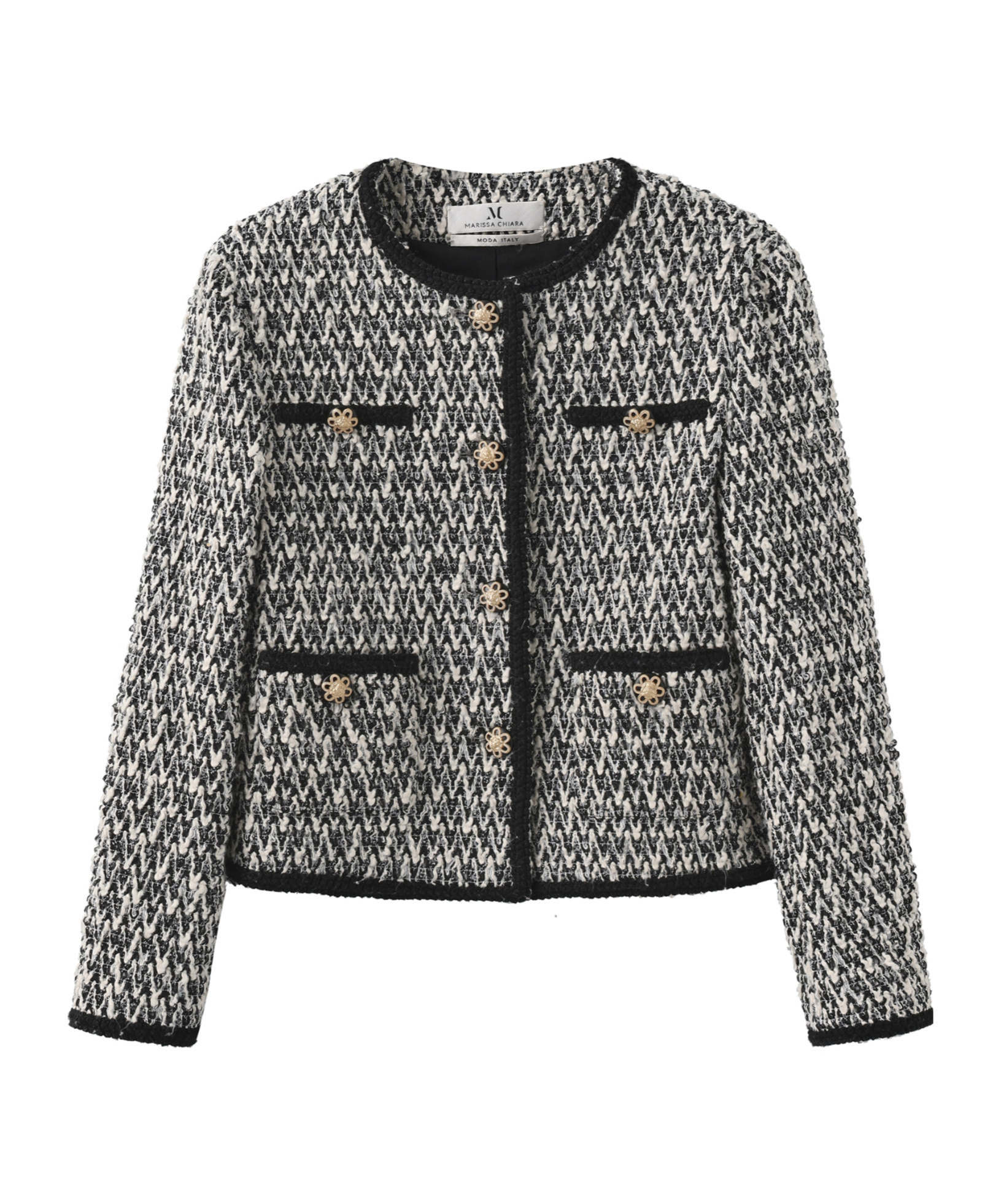 Marissa Chiara Long-sleeved Jacket In Multi