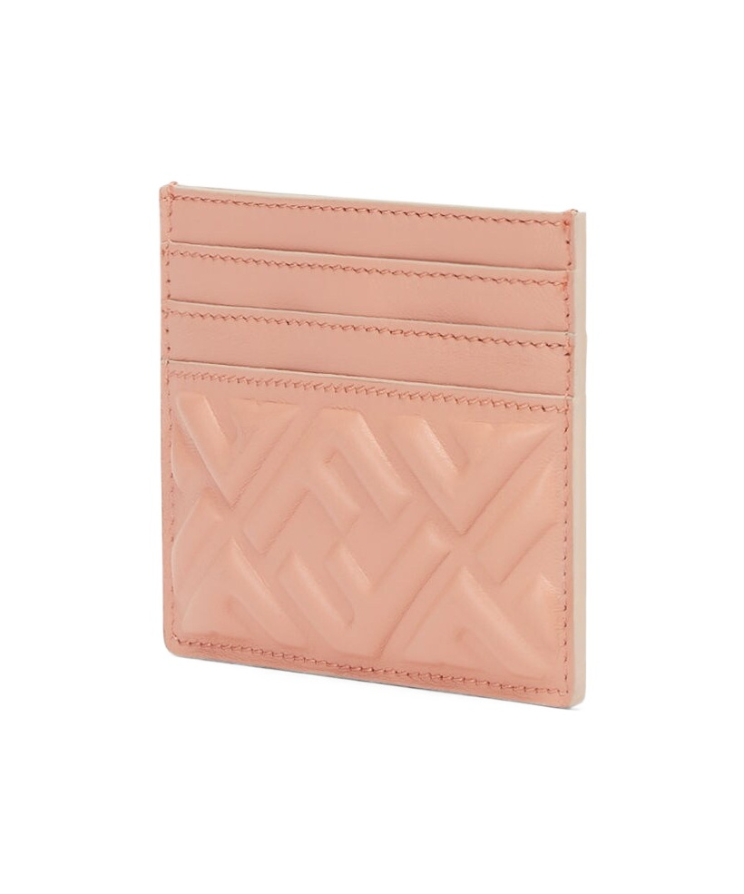 Fendi Rectangular Card Holder In Nude
