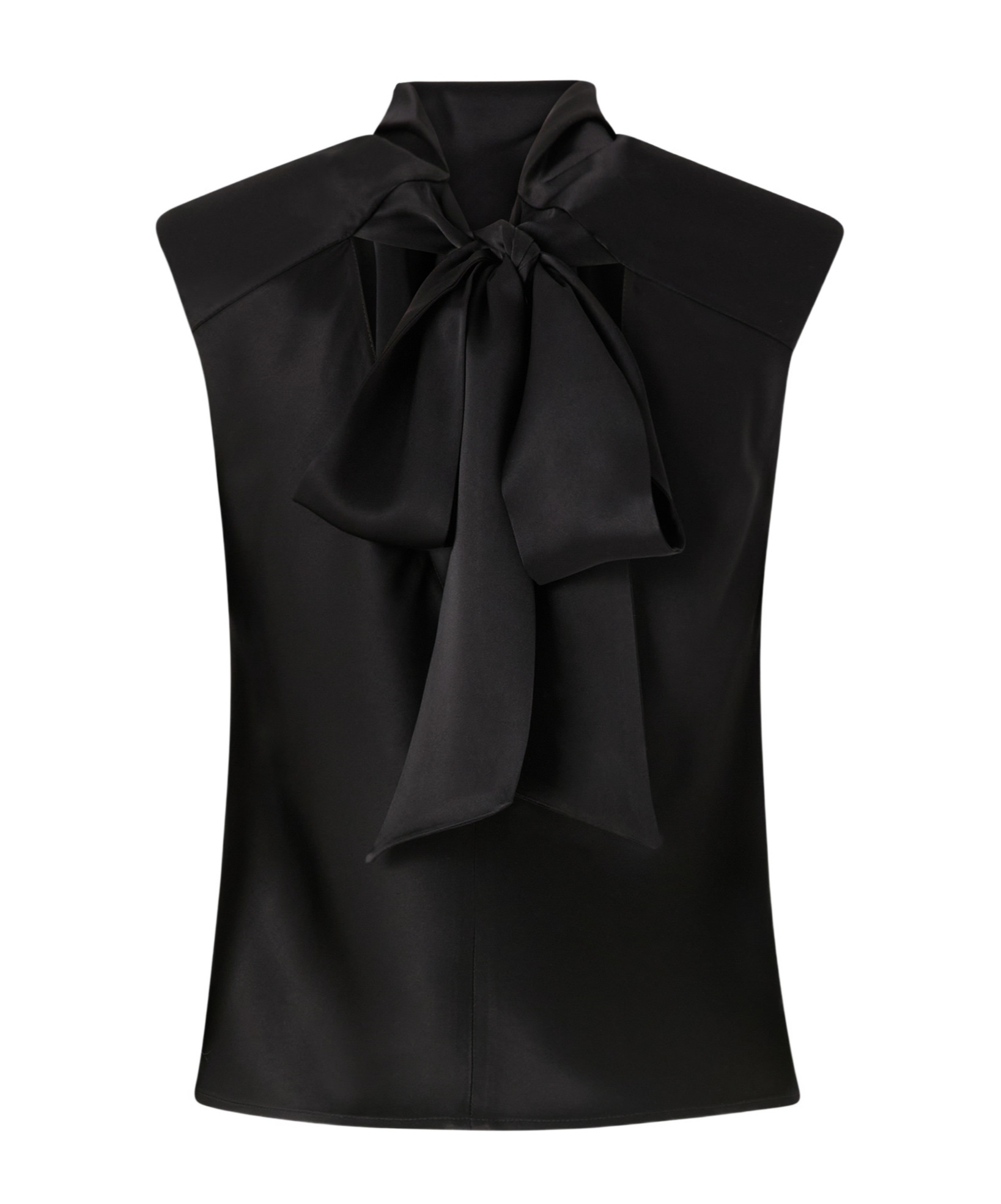 Pinko Draped-detail Sleeveless Blouse In Black