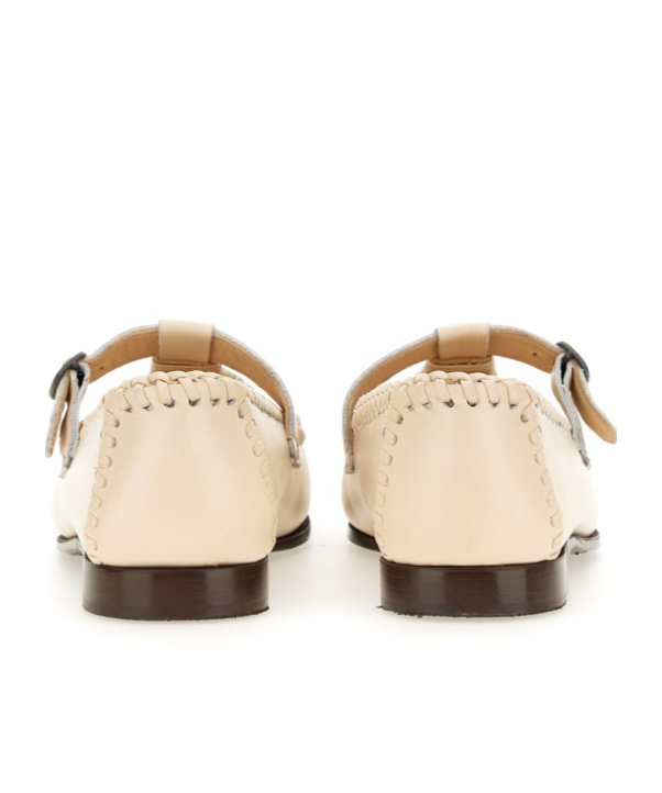 Hereu Buckle Detail Loafers In Neutral