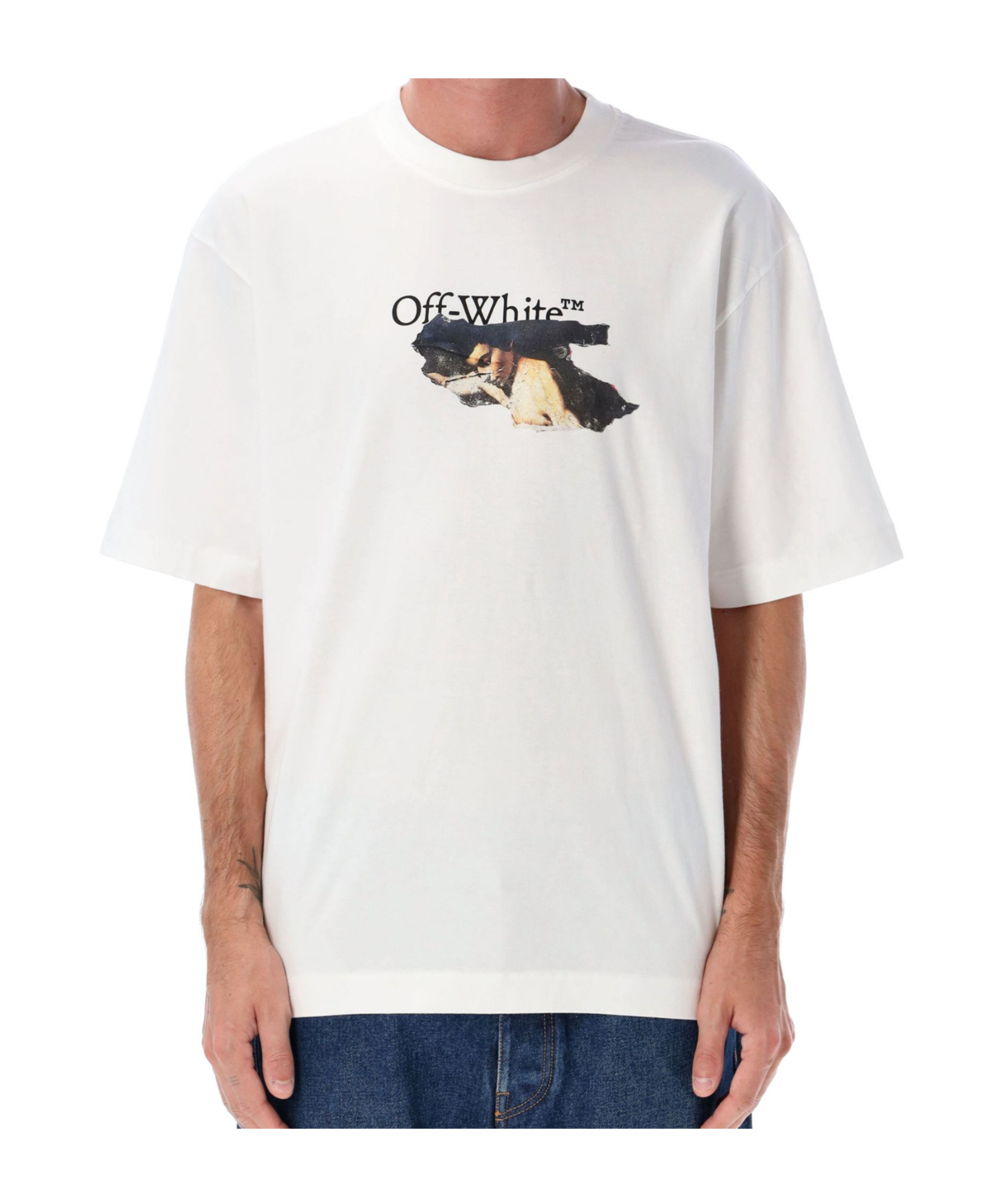 Off-white Graphic Print Short Sleeve Skate T-shirt In White