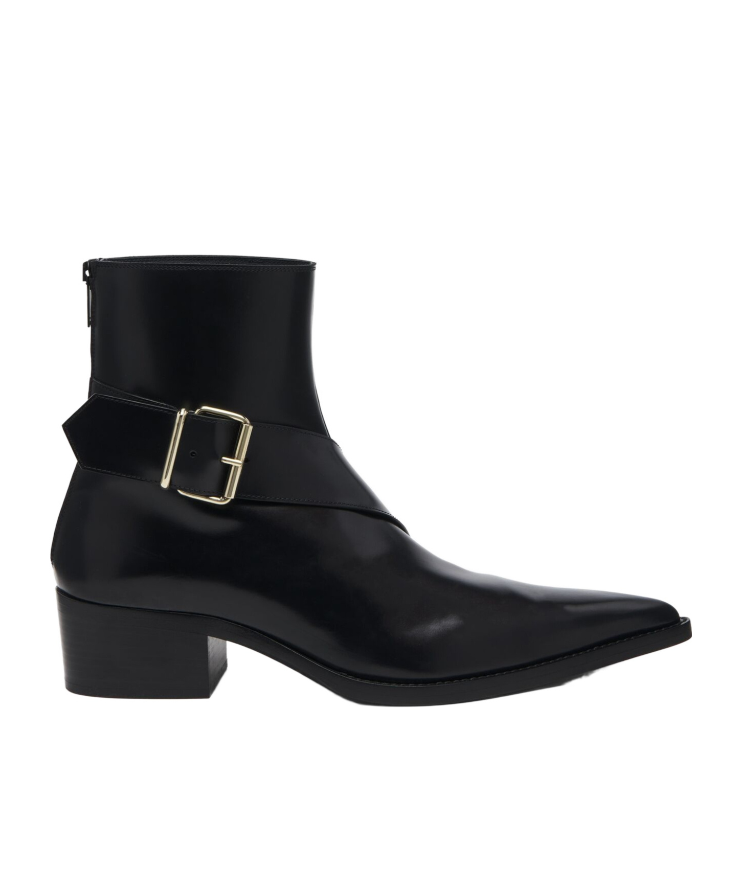 Alexander Mcqueen Men's Heron Buckle Boot In Black In Black
