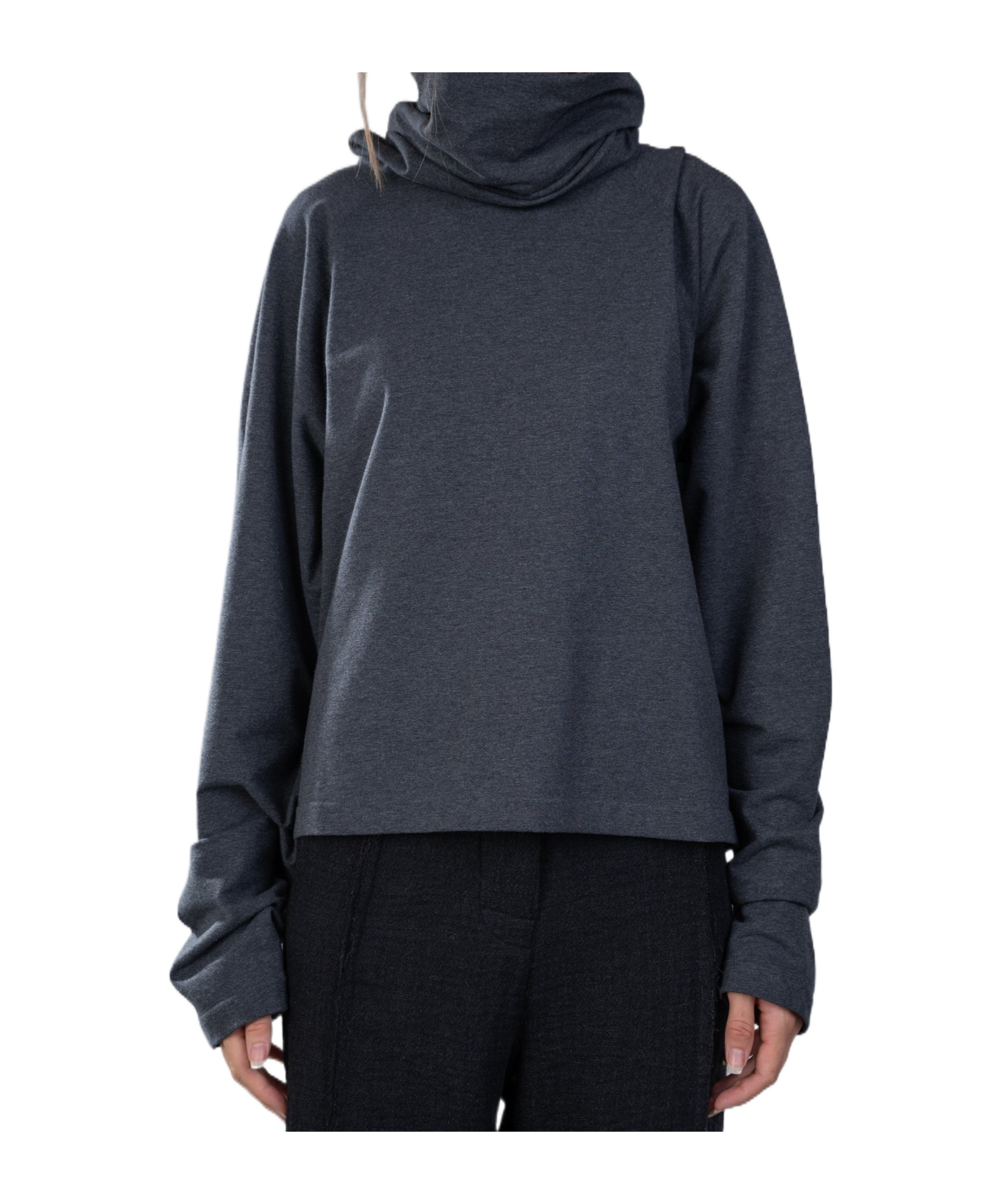 Norma Kamali Raglan-sleeves Turtleneck Top