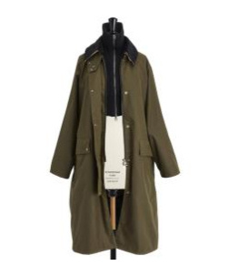 Dior Long Sleeve Coat In Green