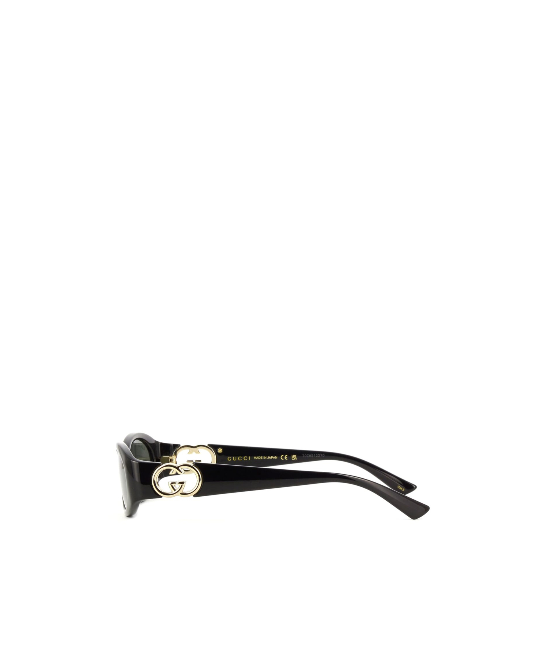 Gucci Oval-frame Sunglasses In Gray