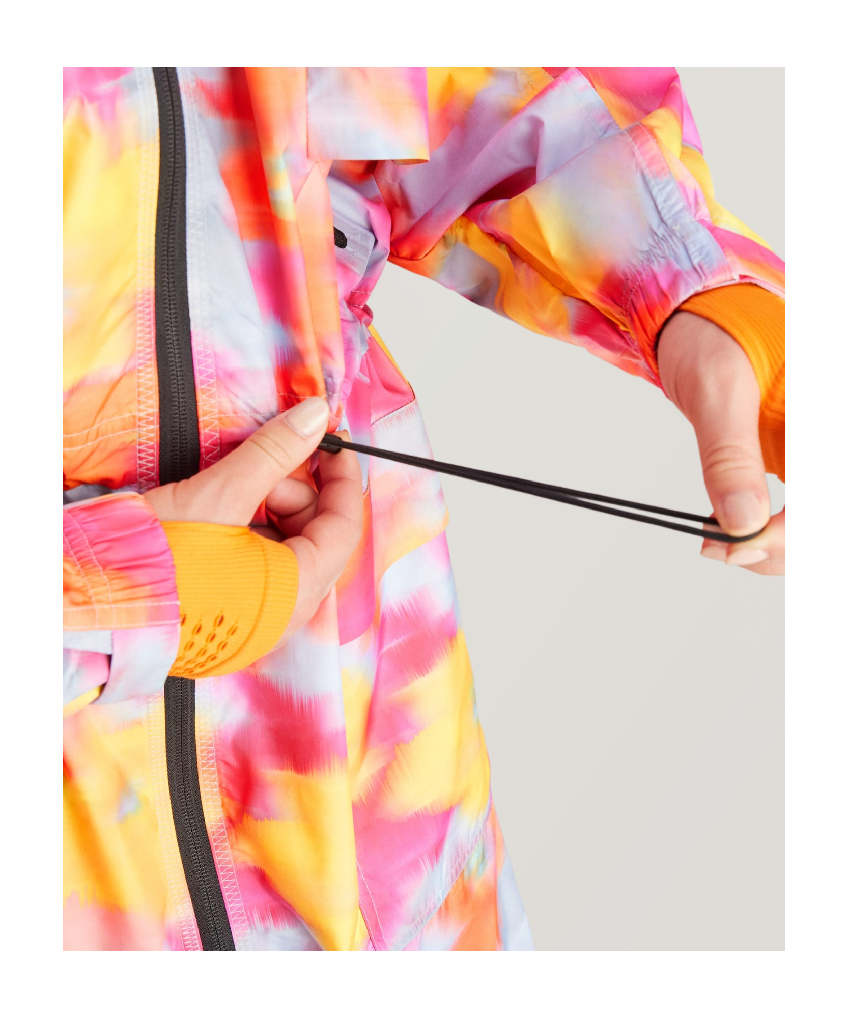 Adidas By Stella Mccartney Printed Windbreaker In Pink