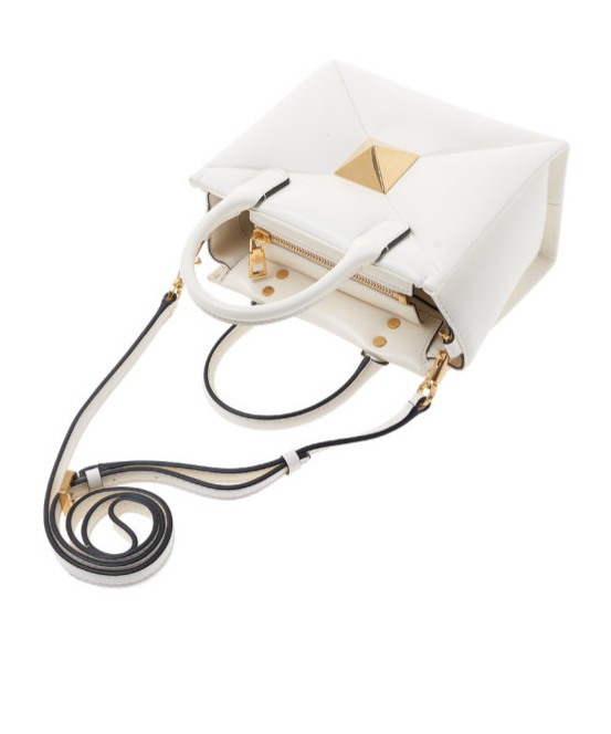 Valentino Roman Stud Tote Bag In Ivory