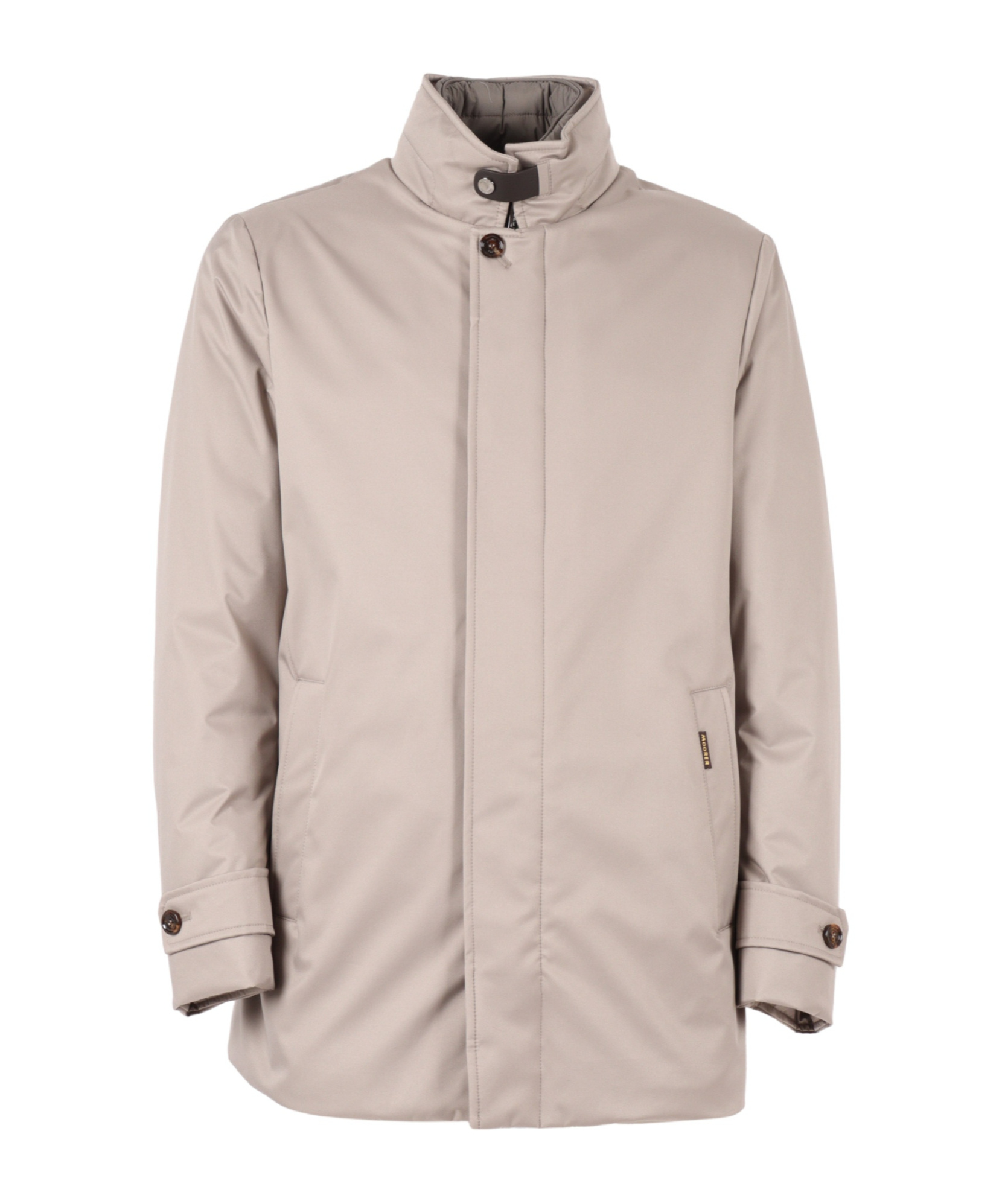 Moorer Buttoned Single-breasted Padded Jacket In Neutral