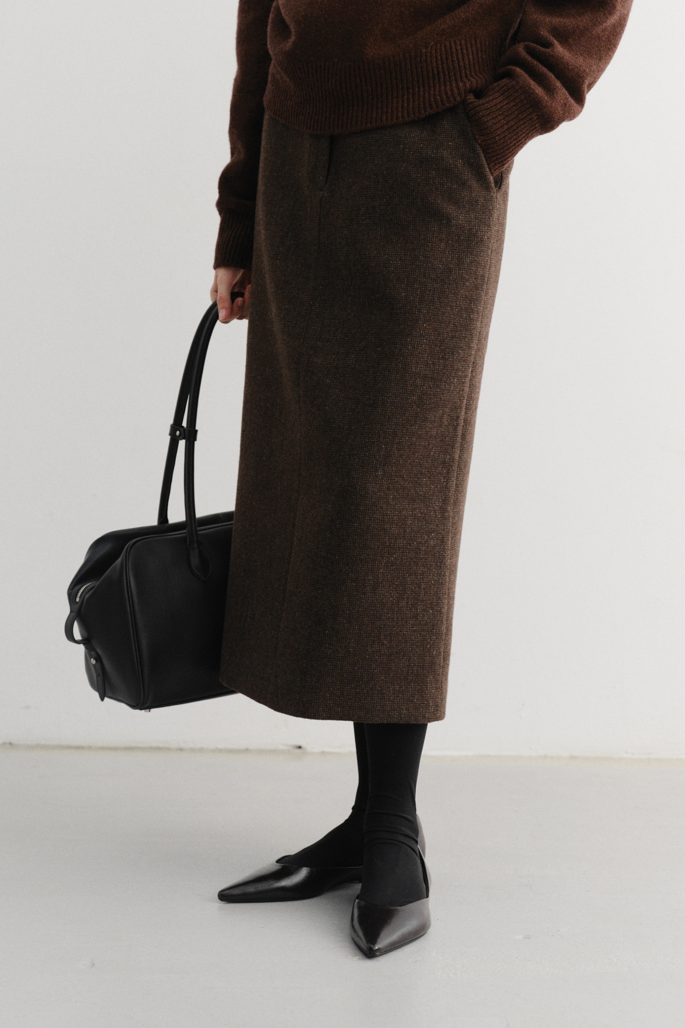 Dunst H-line Long Skirt In Brown