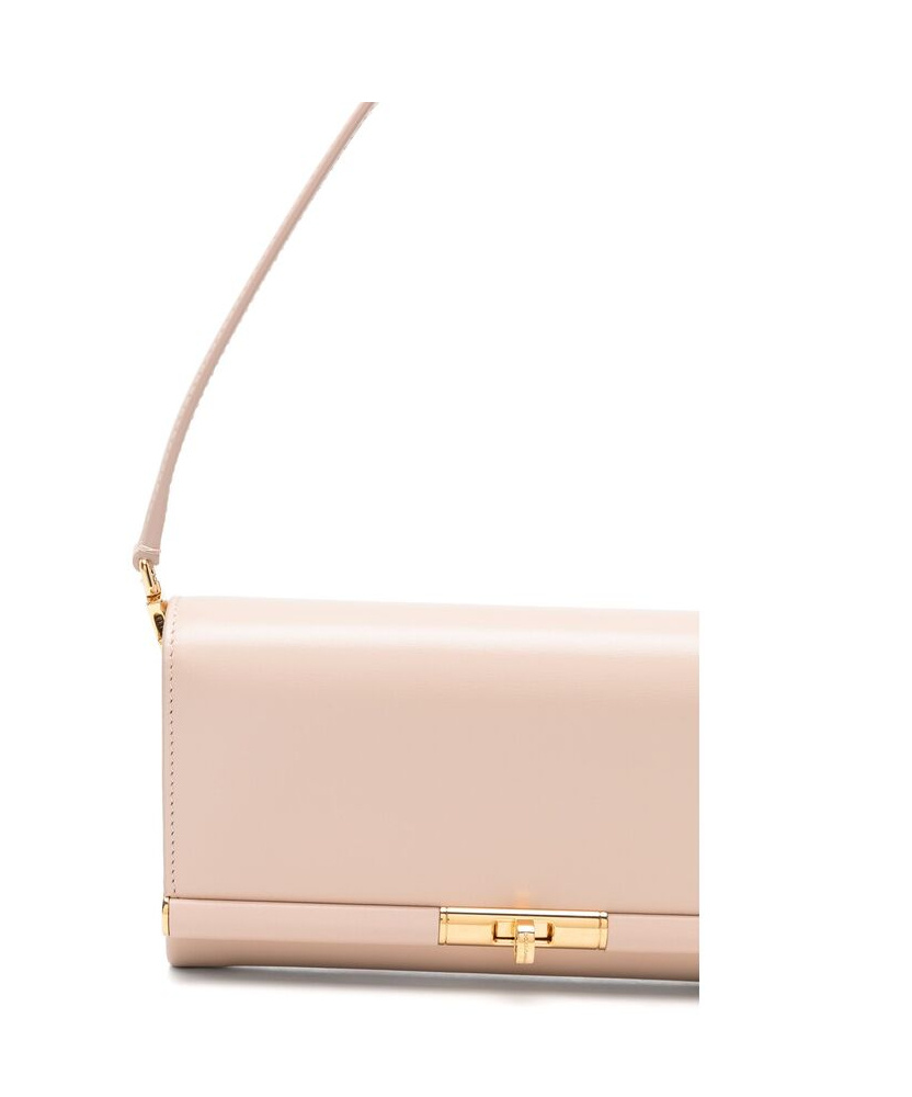 Dolce & Gabbana Leather Marlene Shoulder Bag In Nude
