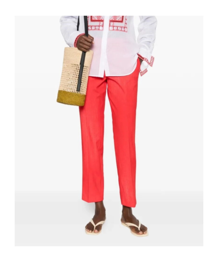 Ermanno Scervino Belt Loop Trousers In Red