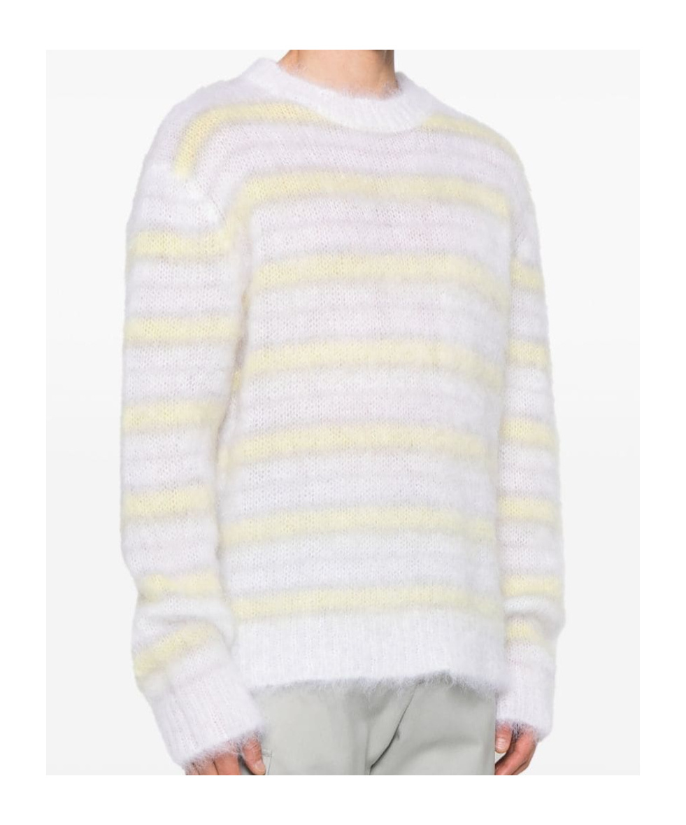 Marni Striped Sweater In White