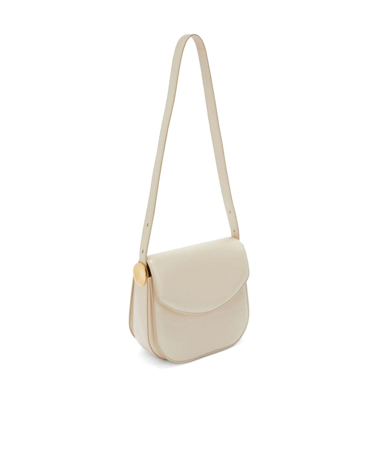 Jil Sander Medium Coin Foldover Crossbody Bag In Brown