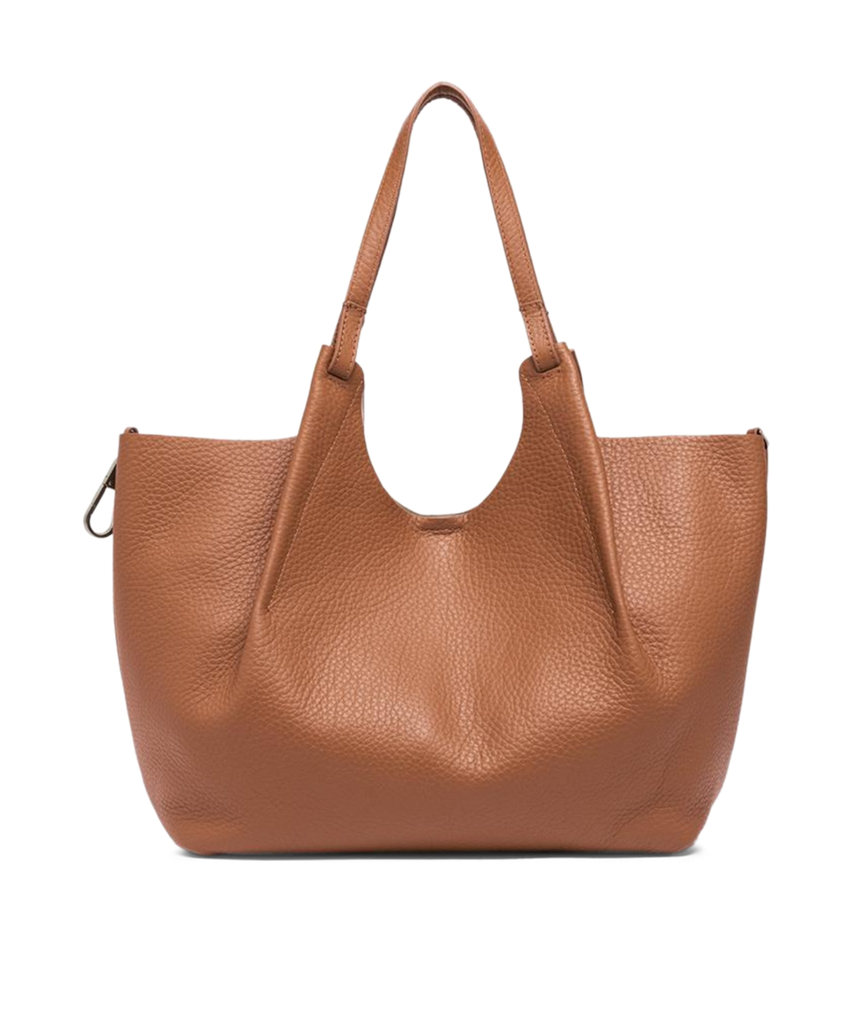 Gianni Chiarini Dua Bag In Brown Double Grain Maxi Leather In Brown
