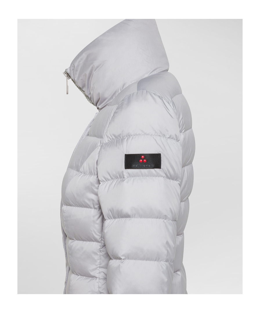 Peuterey Nylon Midi Down Jacket In Gray