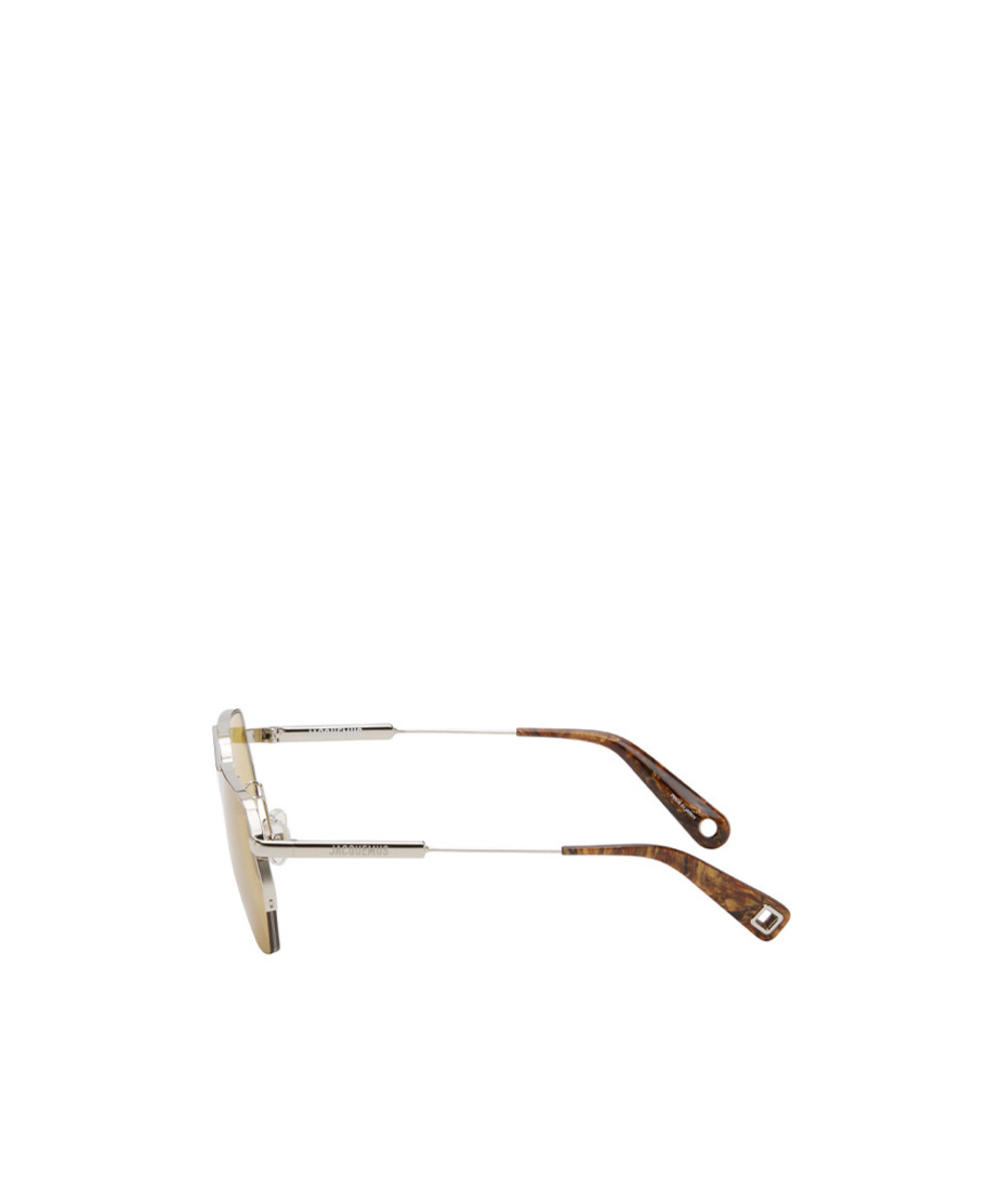 Jacquemus Aviator Sunglasses In Nude