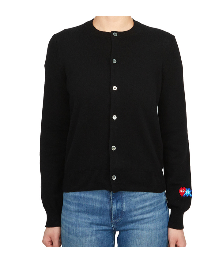 Comme Des Garçons Play Logo-patch Wool Cardigan