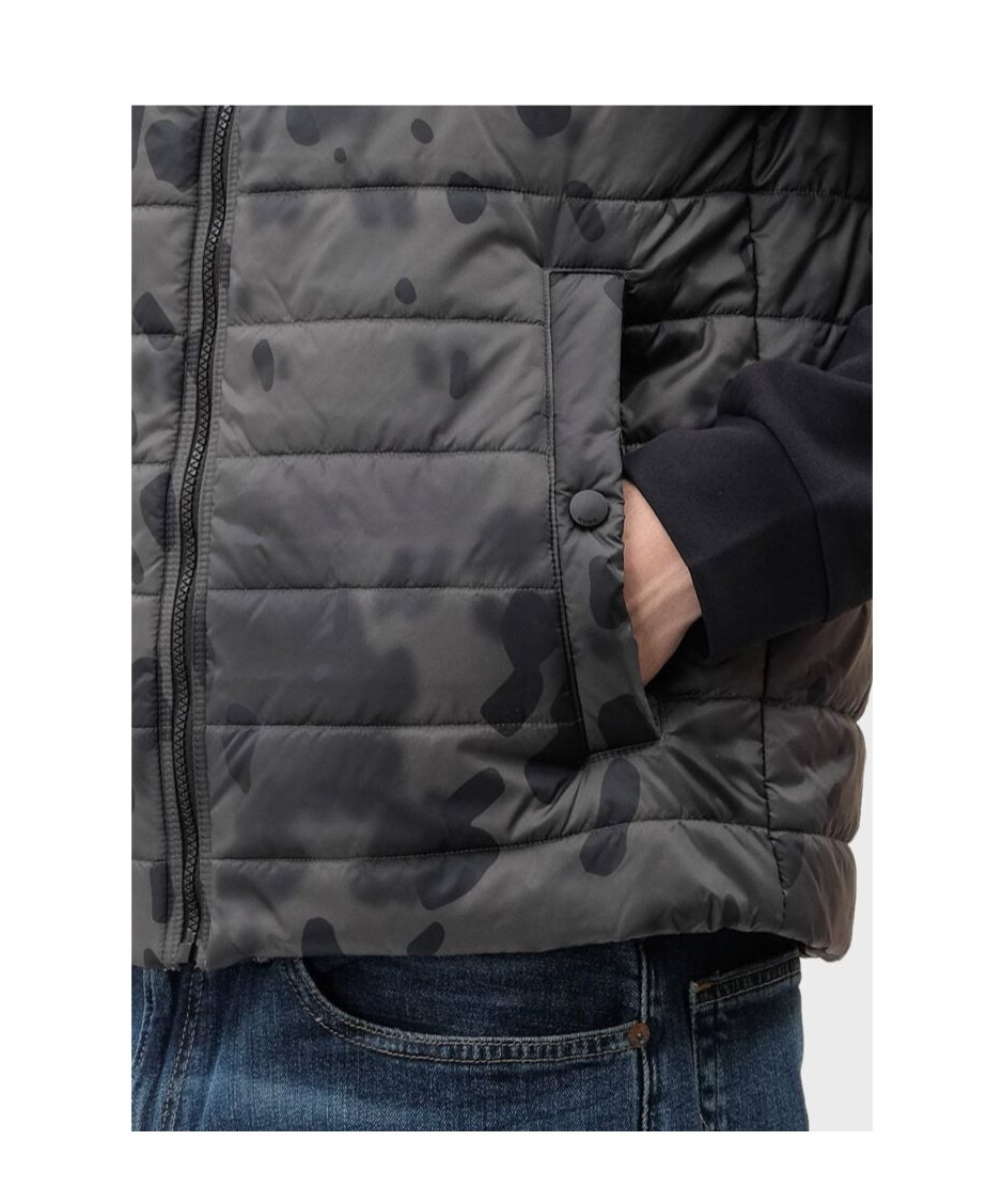 Shop Hugo Boss Hugo Quilted Puffer Vest Jacket In Black