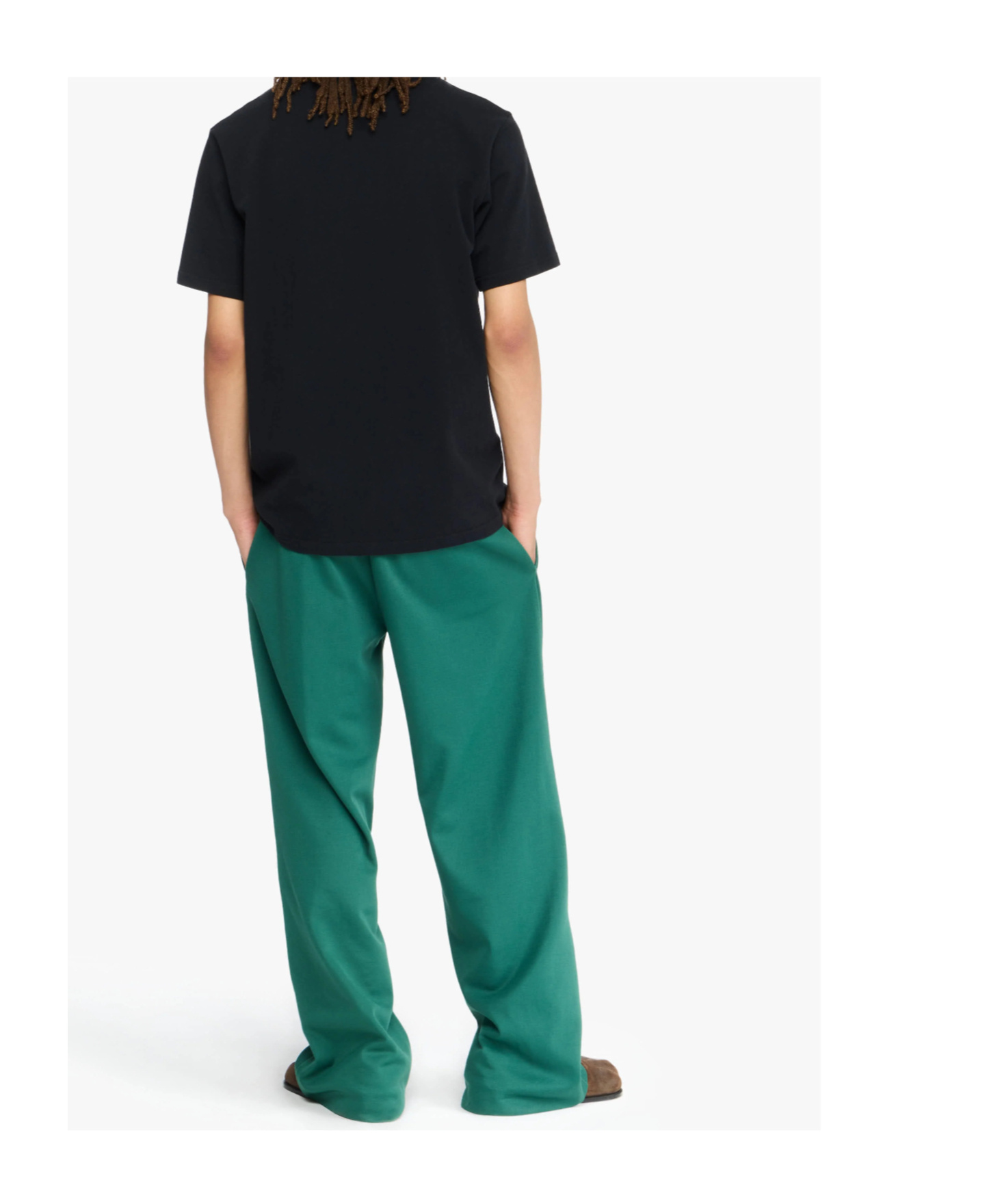 Jw Anderson Jersey Pintuck Sweatpants In Green