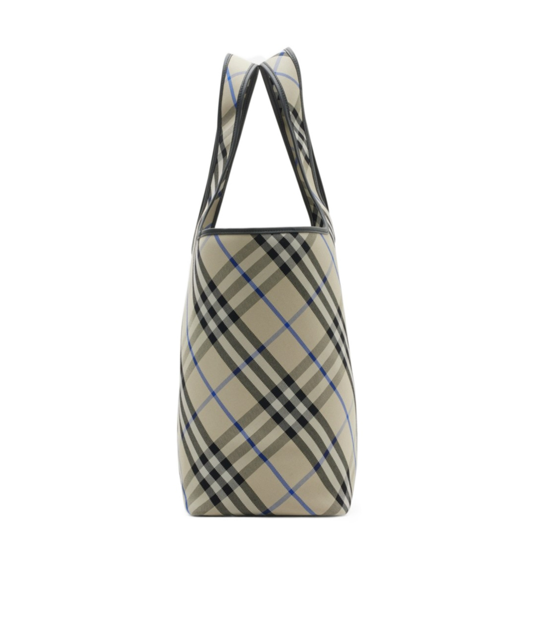 Burberry Check Medium Knitted Tote Bag In Lichen Color