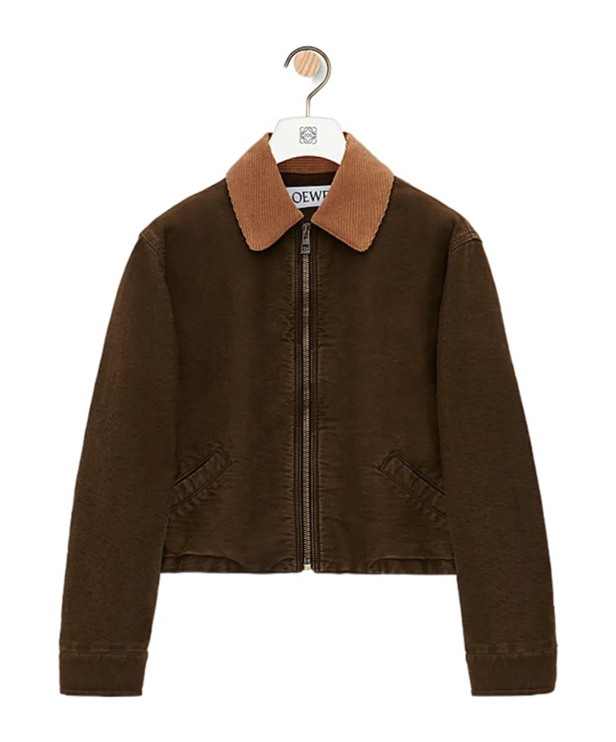 Loewe Logo Patch Regular Fit Jacket In Black