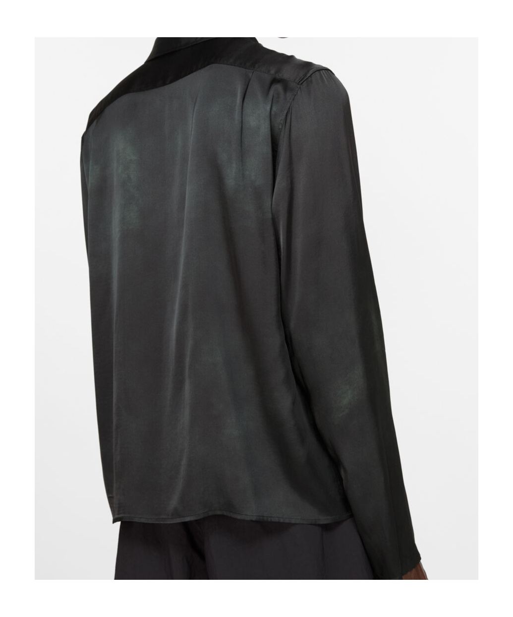 Acne Studios Printed Button Shirt In Black