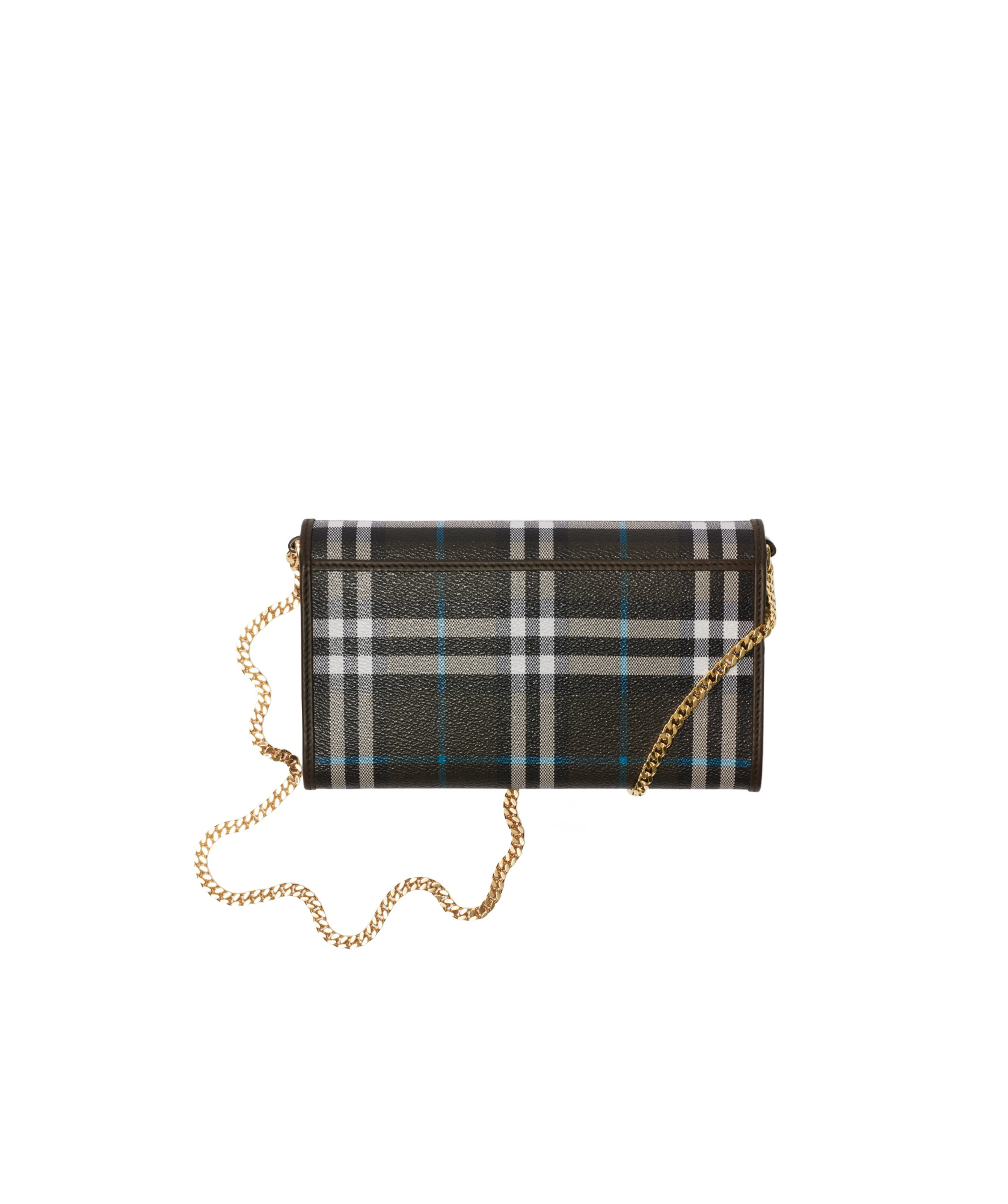 Burberry Checkered Wallet In Black