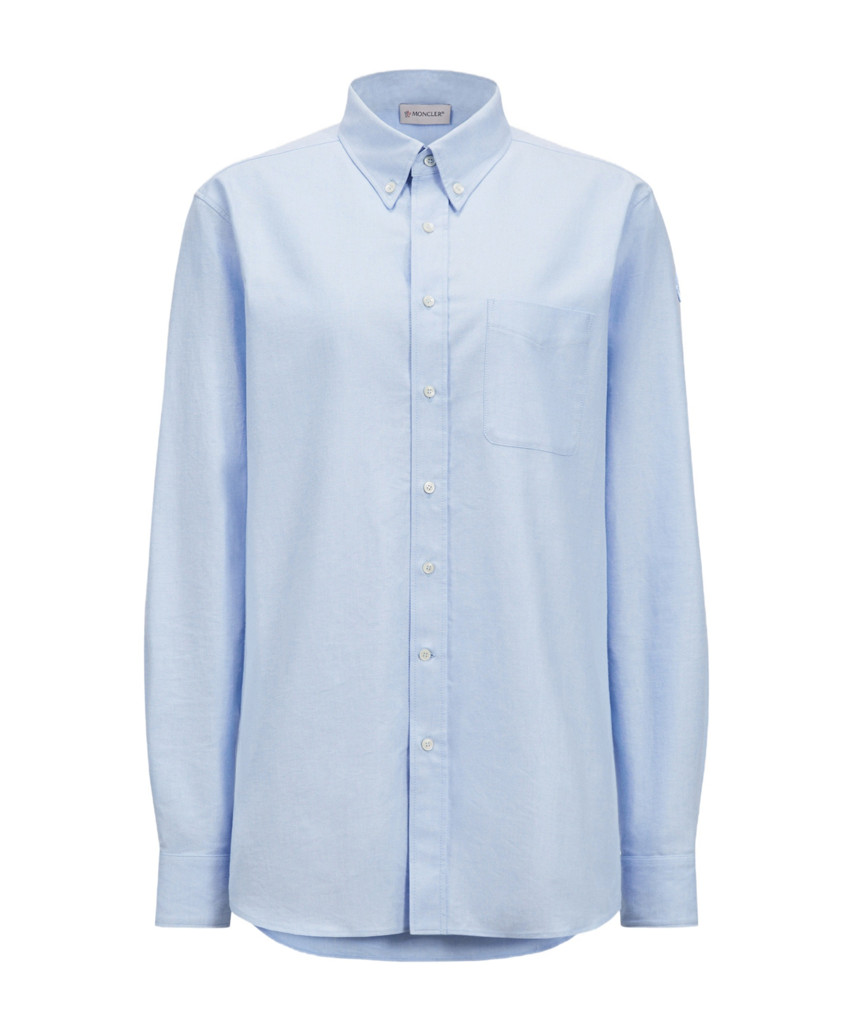 Moncler Long-sleeved Shirt In Blue
