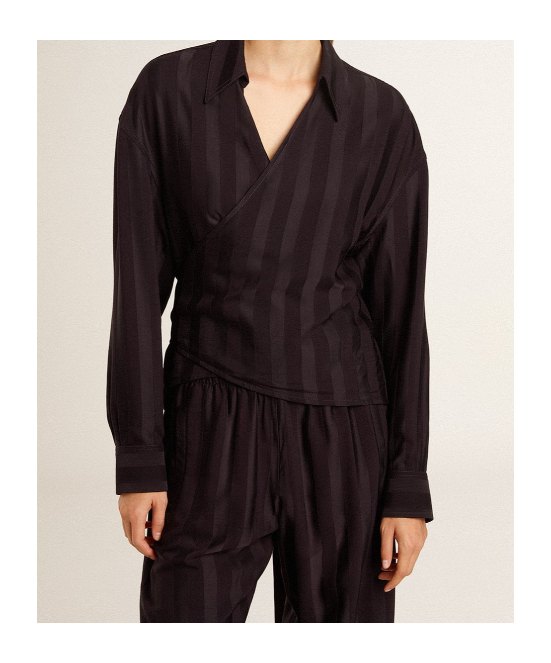 Golden Goose Long-sleeved Shirt In Black