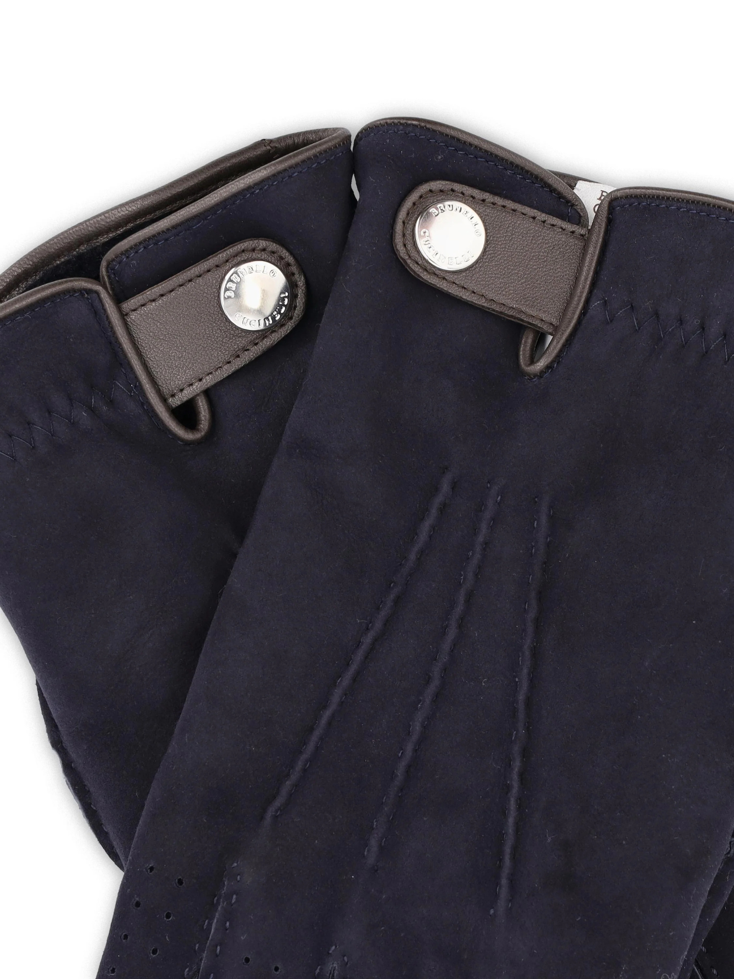 Brunello Cucinelli Snap Gloves In Black