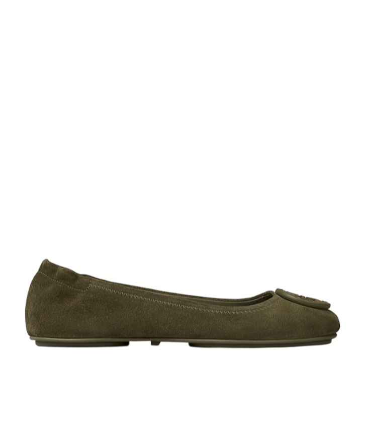 Shop Tory Burch Minnie Ballet Shoes In Green