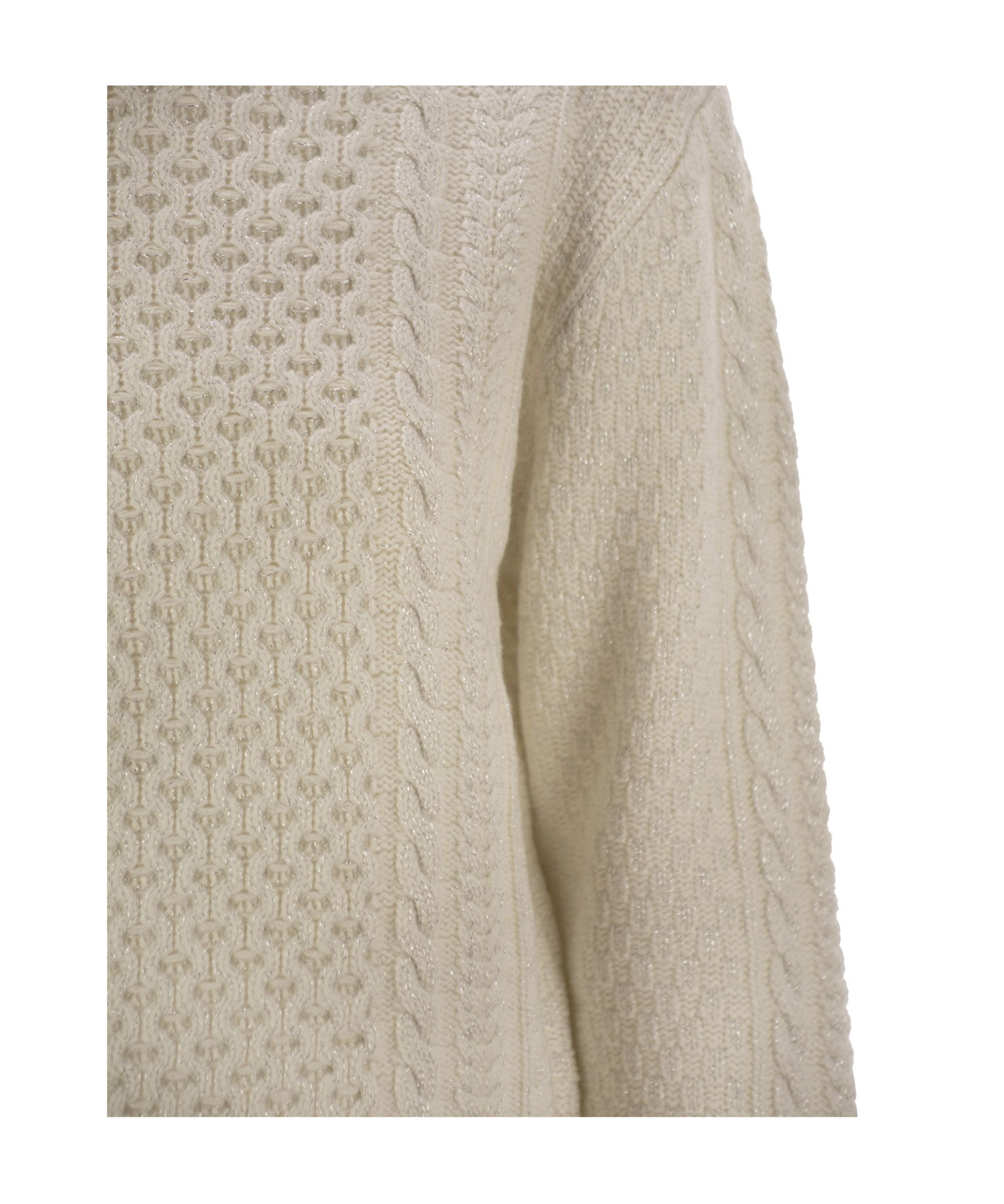 Fabiana Filippi Platinum Fisherman Jersey With Lurex In Nude