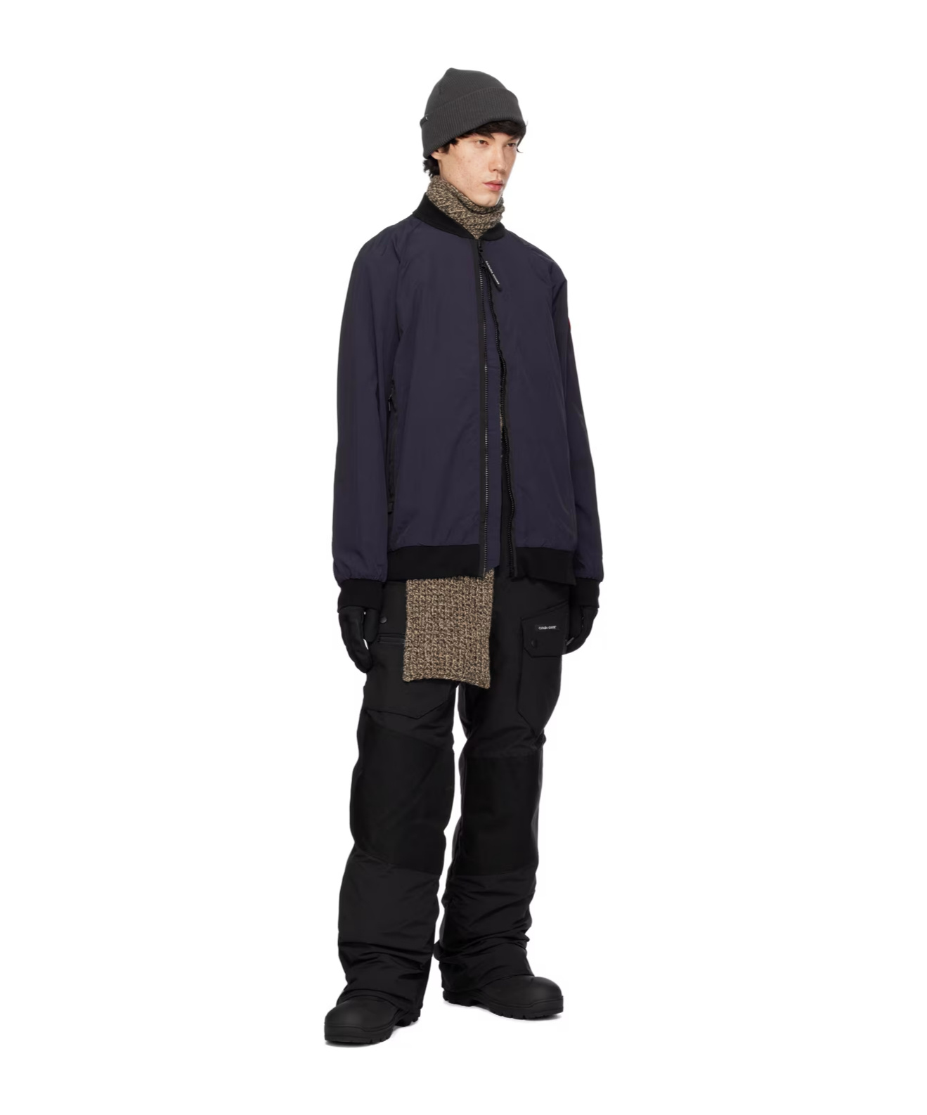Canada Goose Faber Standing Collar Casual Jacket In Black