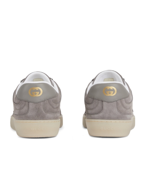 Gucci G75 Gray Sneakers In Suede Men In Gray