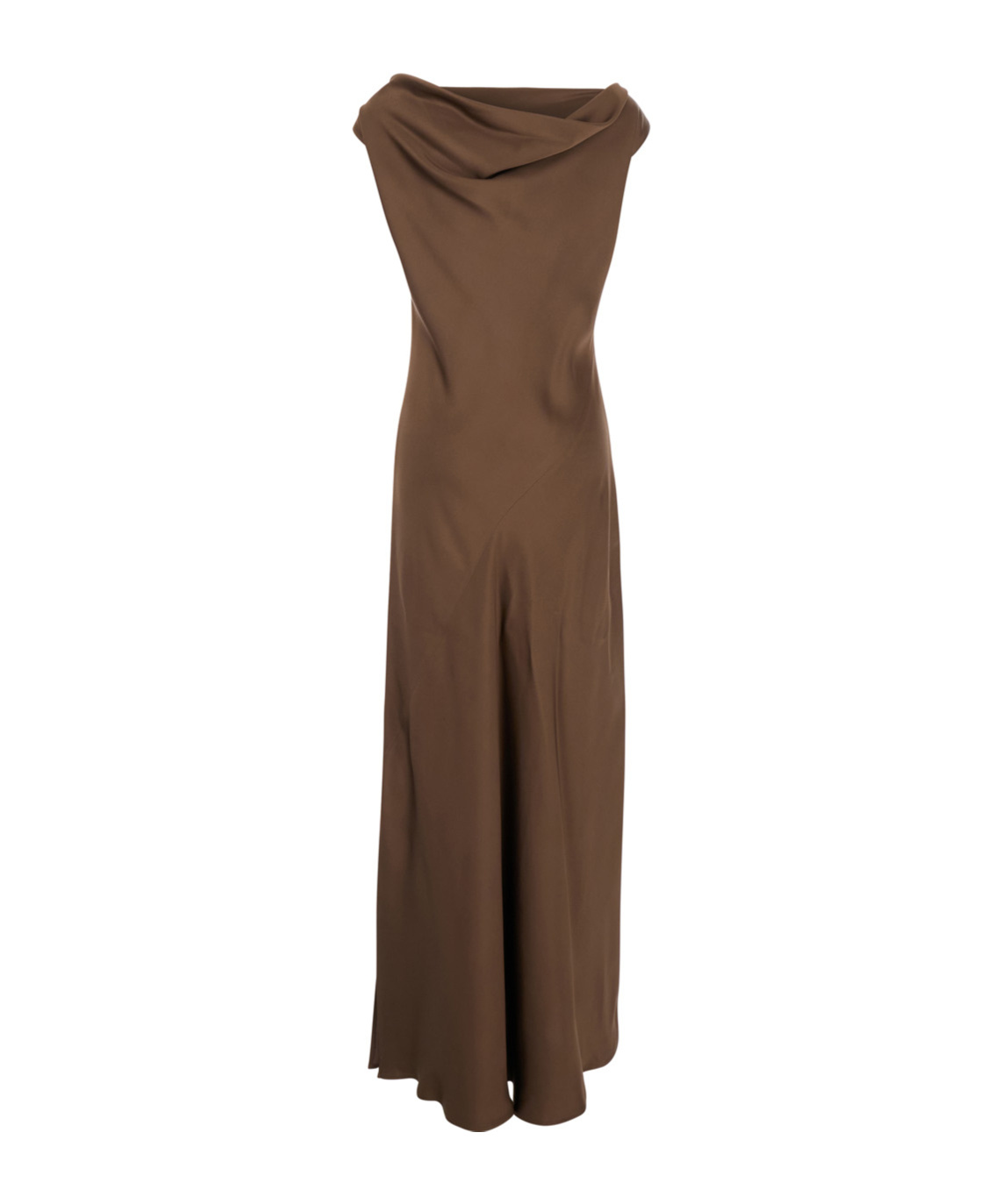 Antonelli Mara Cowl-neck Maxi Dress In Brown