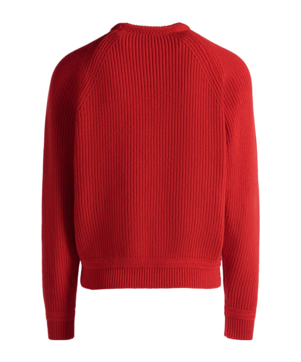 Bally Crewneck Sweater With Long Raglan Sleeves In Red