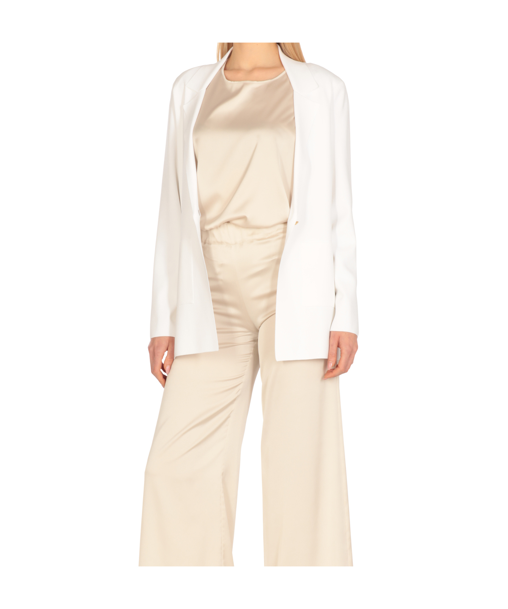 D Exterior D.exterior Single Button Blazer Jacket In White