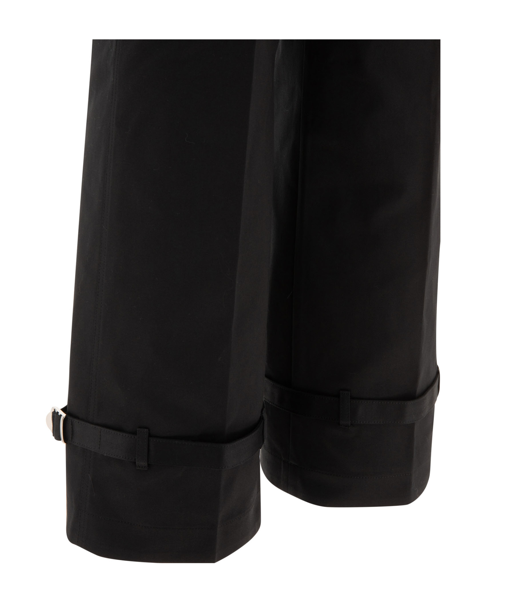 Sacai Trousers Waist Strapped Cargo Pockets In Black